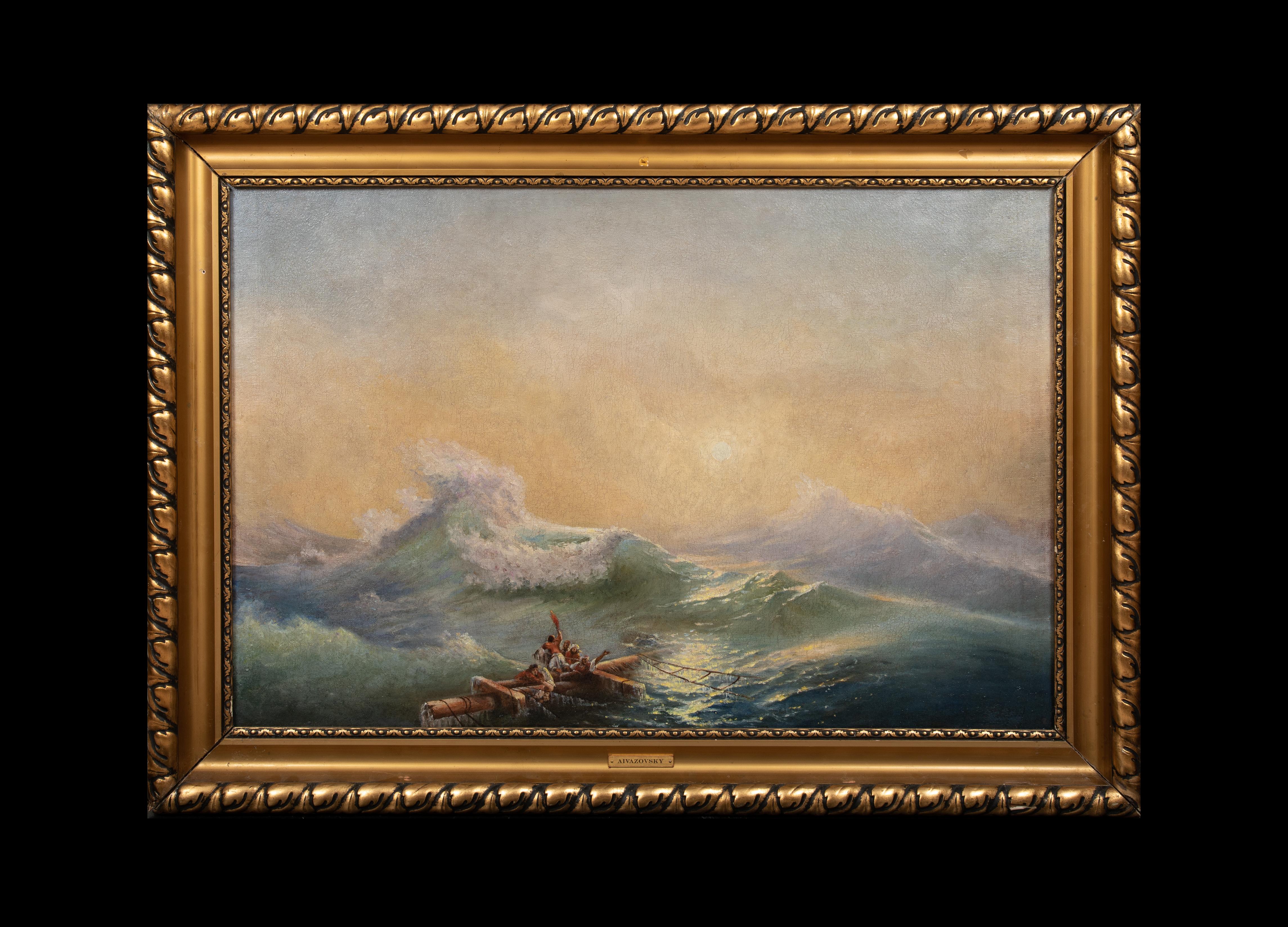 The Ninth Wave, 19th Century After IVAN AIVAZOVSKY (1817-1900) - Painting by Ivan Aivazovsky