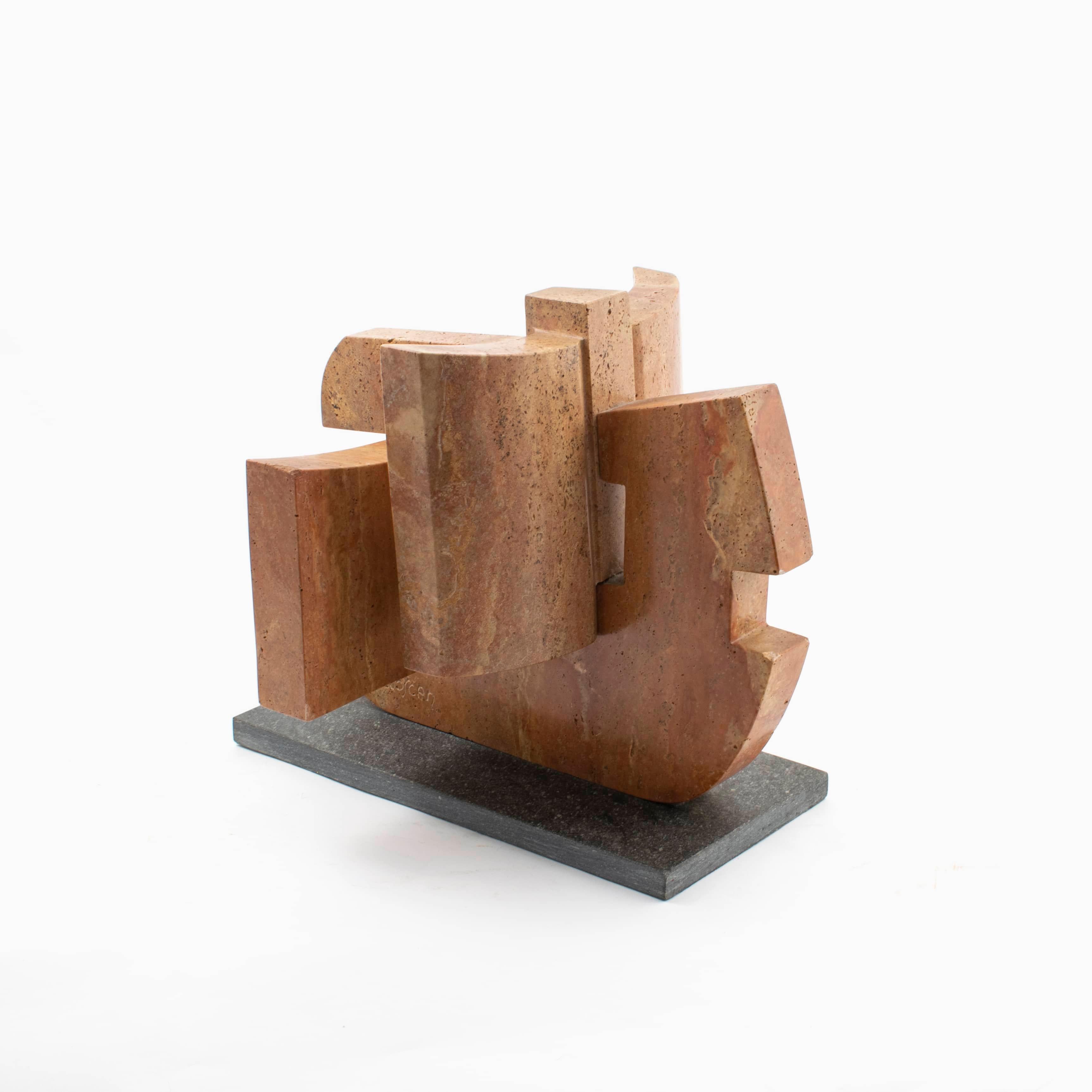 20th Century Ivan Avoscan, Marble Concrete Composition Sculpture For Sale
