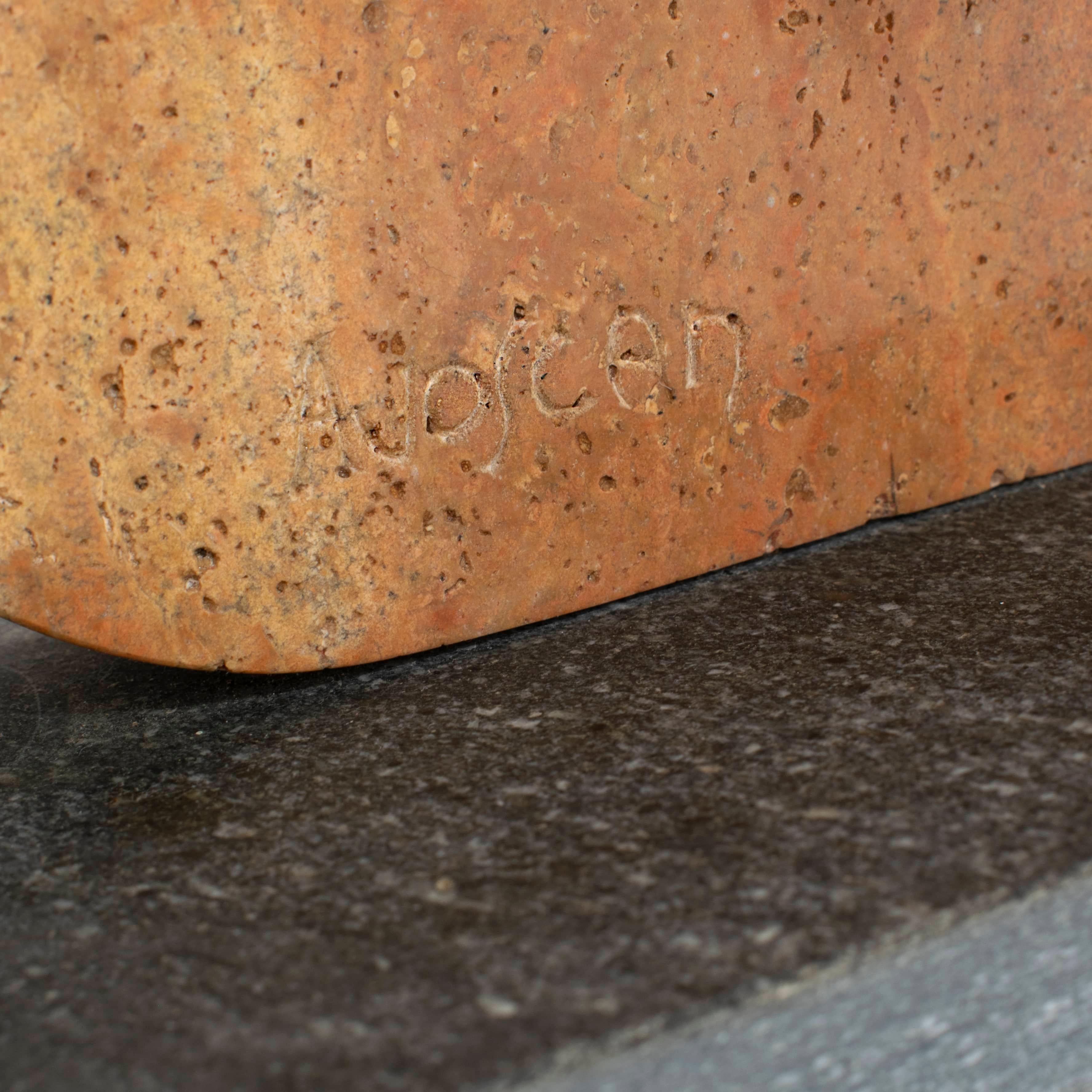 Travertine Ivan Avoscan, Marble Concrete Composition Sculpture