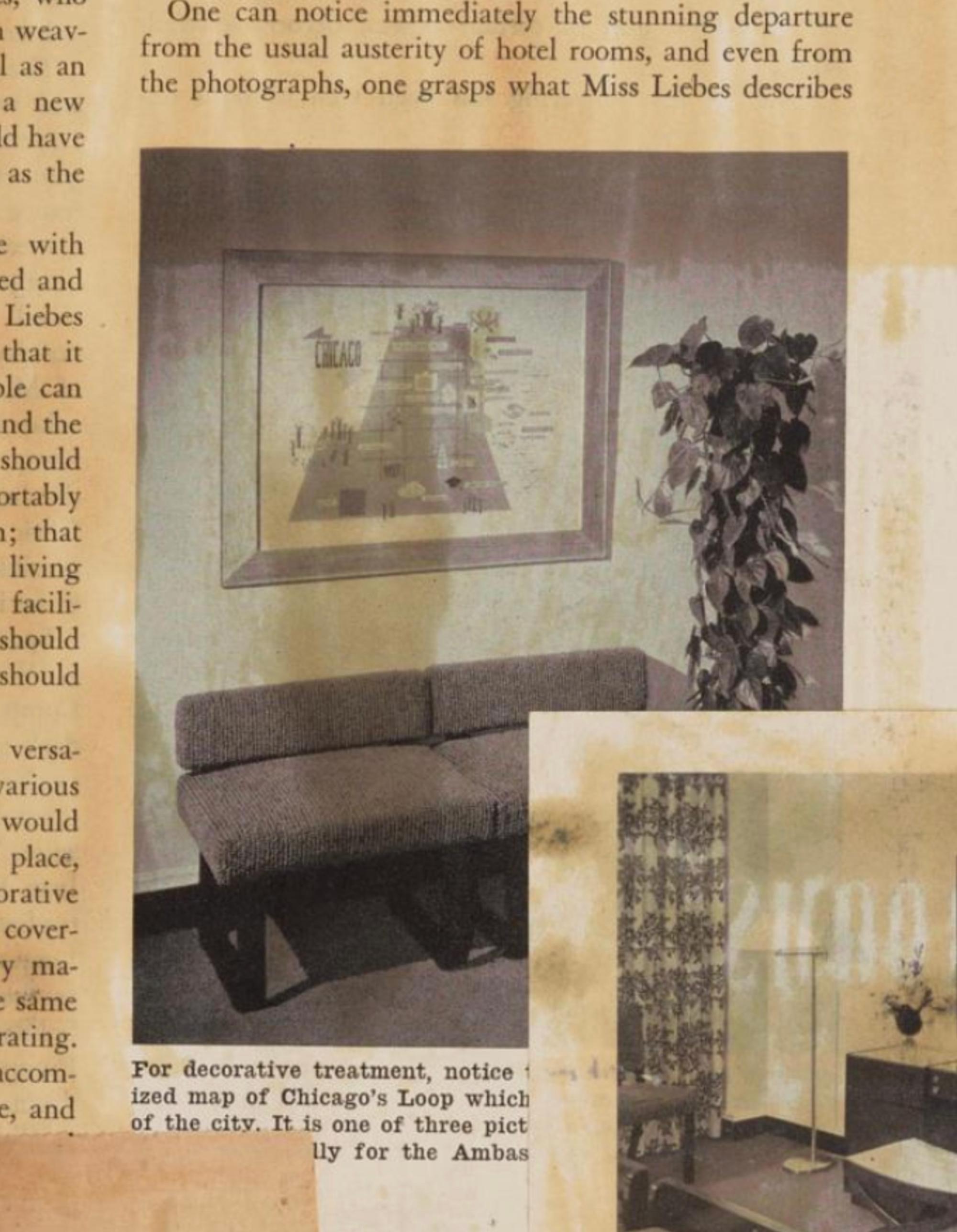 Ivan Bartlett Chicago Gemälde aus dem Ambassador East Hotel 1951 (amerikanisch) im Angebot