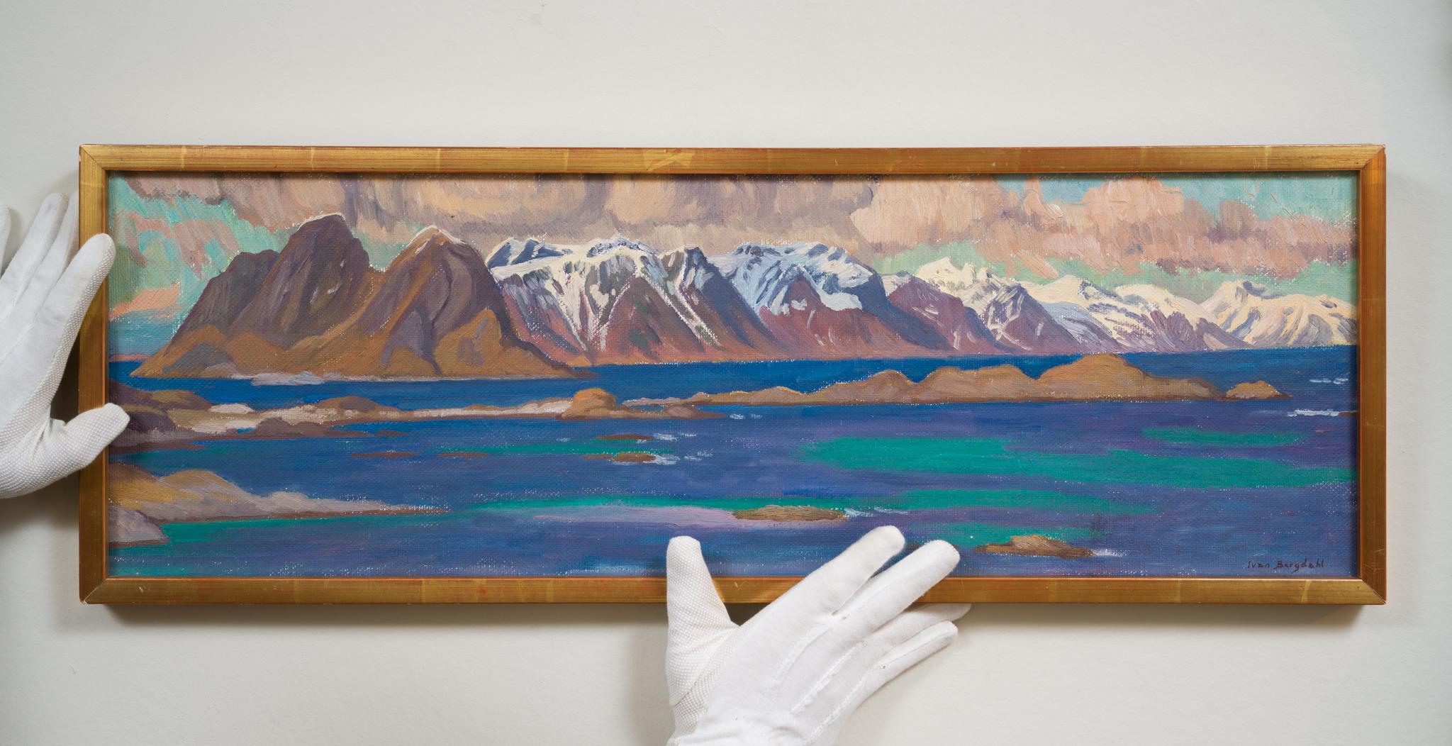 Vista sulle montagne scandinave - Painting di Ivan Bergdahl