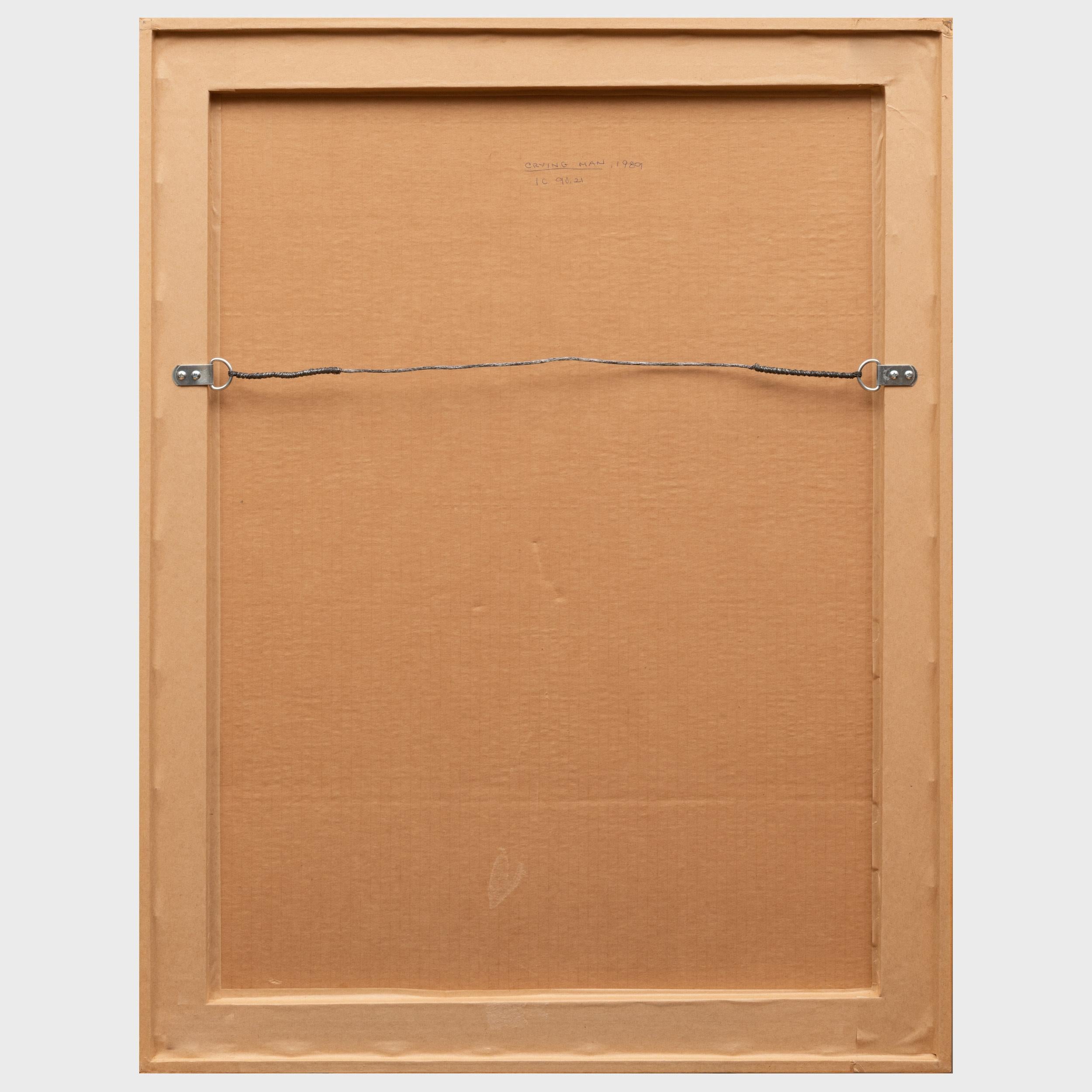Collage Hombre Llorando - Portrait Beige de Ivan Chermayeff