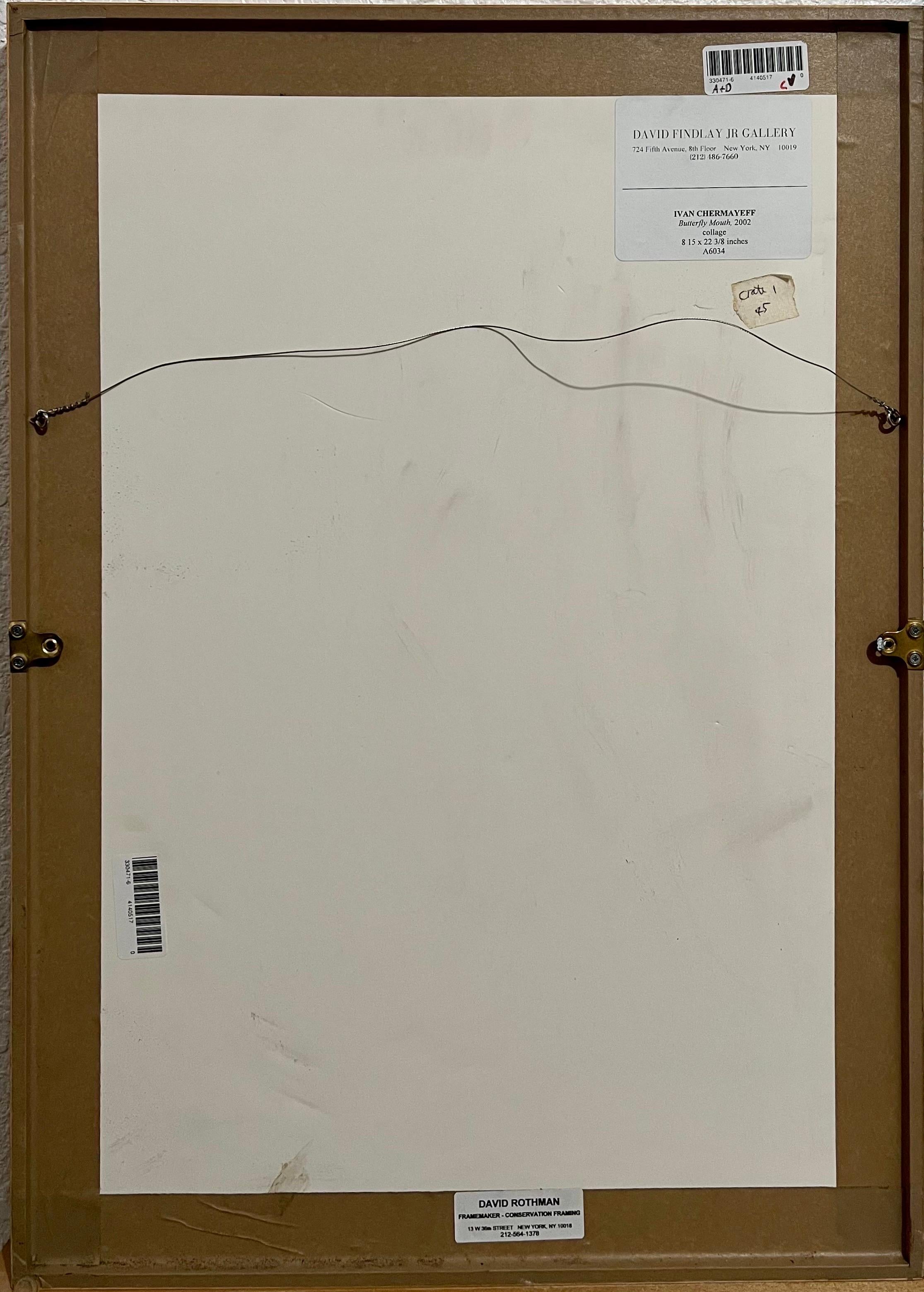 Surrealist Photo Collage Assemblage Art Butterfly Mouth Ivan Chermayeff For Sale 9