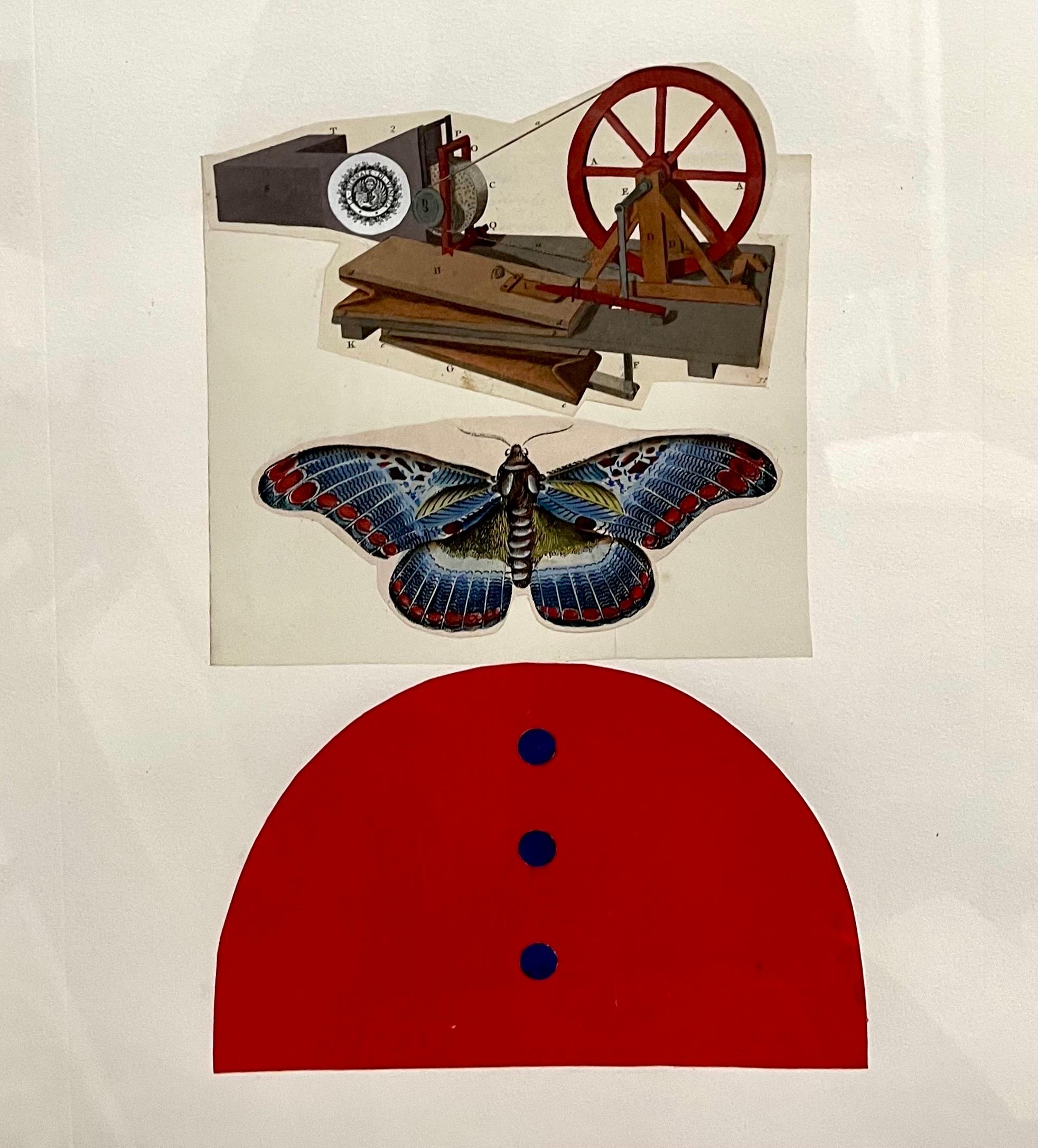 Surrealist Photo Collage Assemblage Art Butterfly Mouth Ivan Chermayeff  For Sale 2