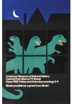 Vintage American Museum of Natural History Dinosaur Poster