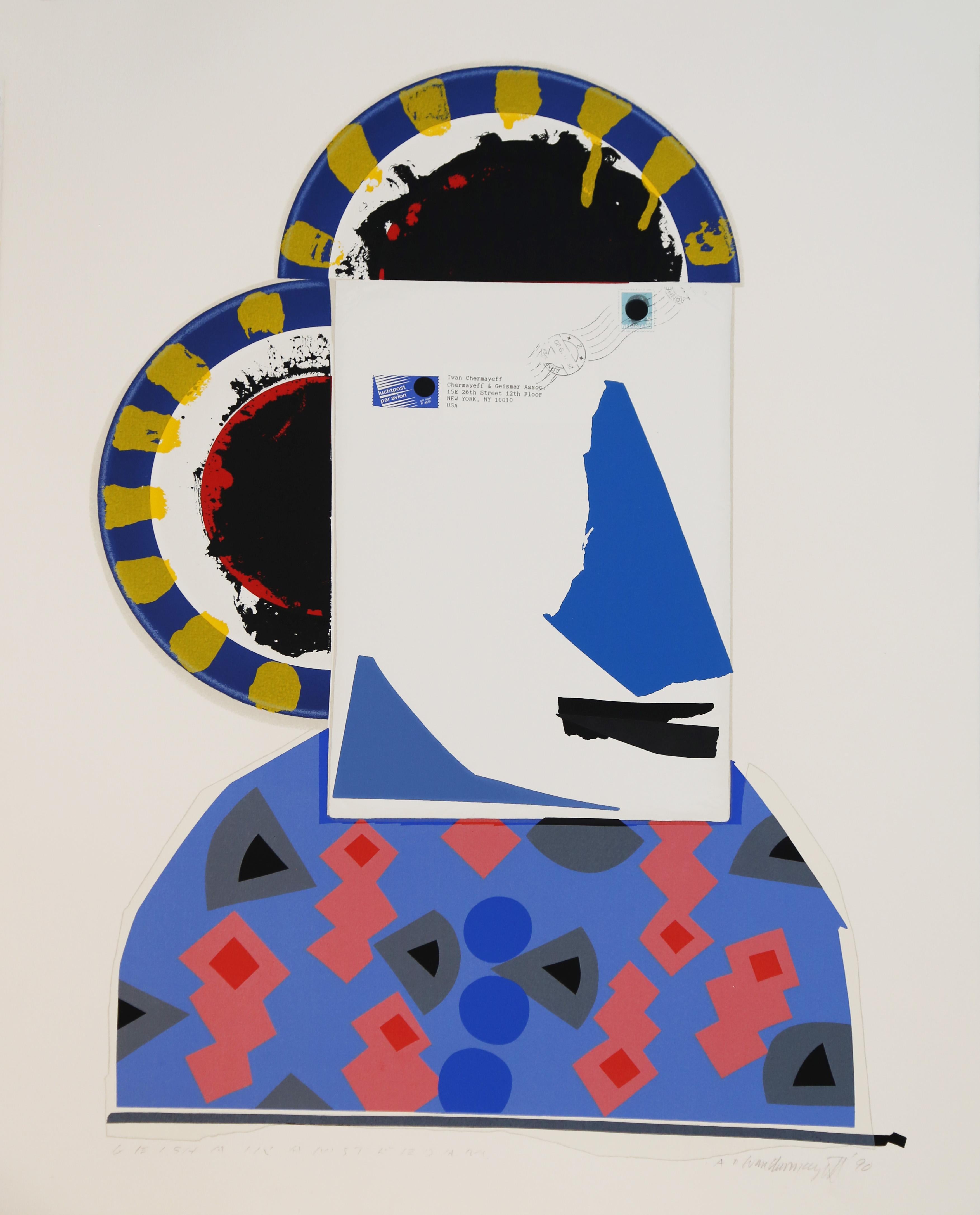 Geisha in Amsterdam, Siebdruck von Ivan Chermayeff