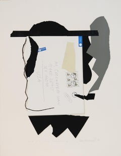 Hassidic Smoker, Abstract Screenprint by Ivan Chermayeff