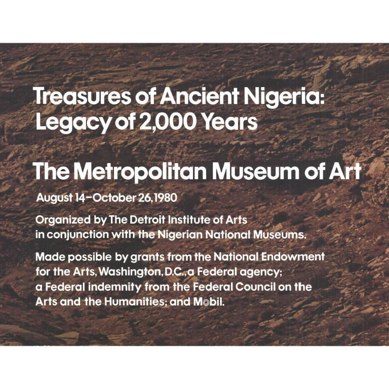 Treasures of Ancient Nigeria: Legacy of 2000 Years For Sale 1