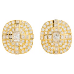 Ivan & Co. 18 Karat Yellow Gold Diamond Earrings