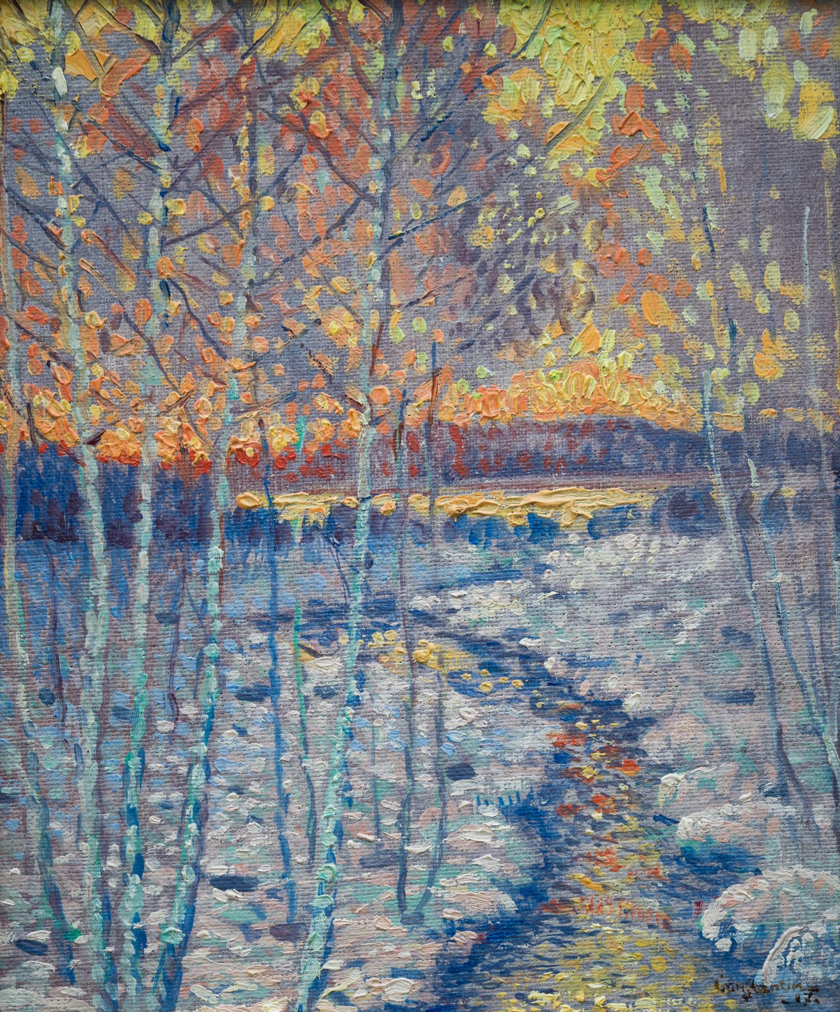 When Winter Melts into Spring, 1917, Pointillist Art