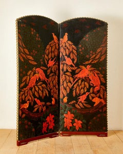 Ivan da Silva BRUHNS (1881-1980), biombo con dos paneles, firmado y fechado.