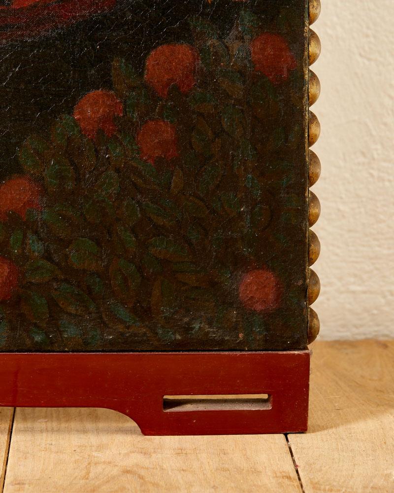 Legno Ivan da Silva Bruhns (1881-1980), paravento con due pannelli, firmato e datato. in vendita