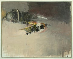 Ivan de la Rionda  Grey landscape. original abstract acrylic painting