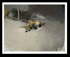 Ivan de la Rionda  Grey landscape. original abstract acrylic painting