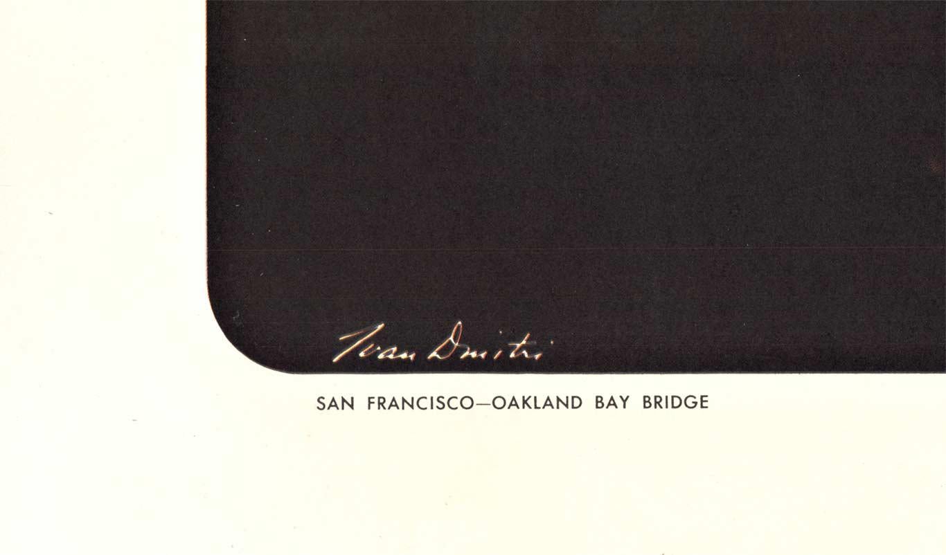 Cartel de viaje de época original San Francisco - Oakland Bay Fly American Airlines - Print de Ivan Dmitri