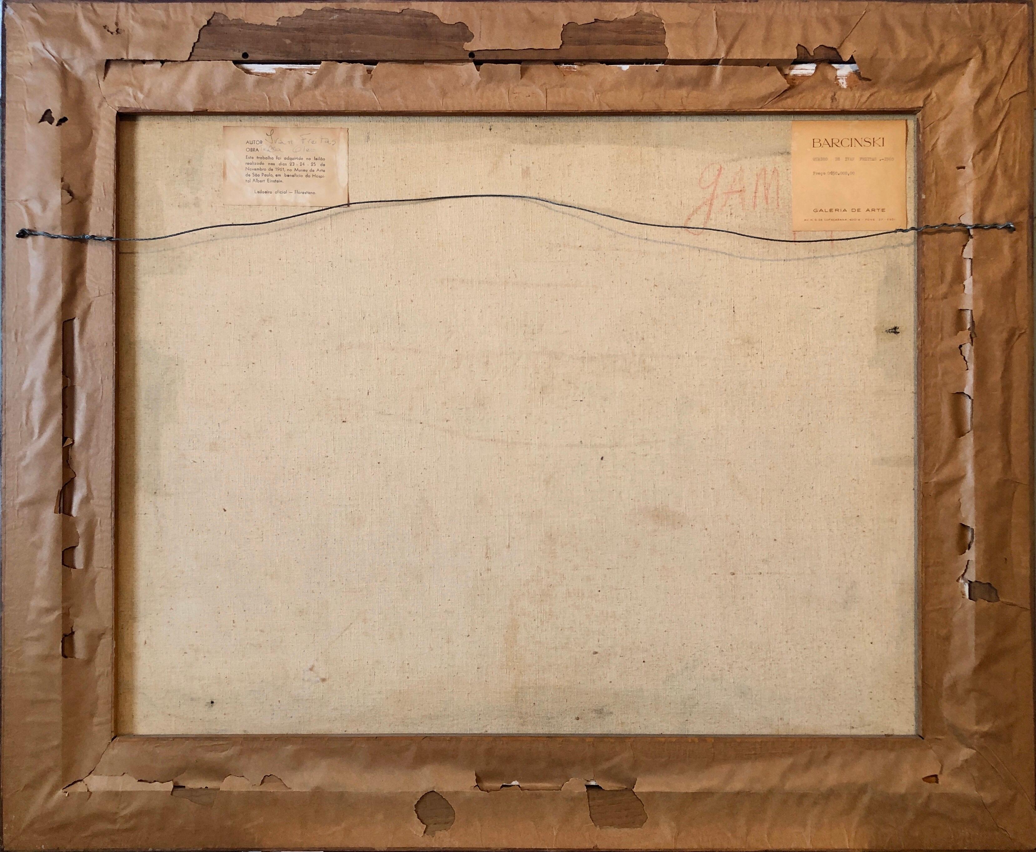 Pintura al Óleo Abstracta Modernista Brasileña Expresionista Latinoamericana Concreta en venta 7