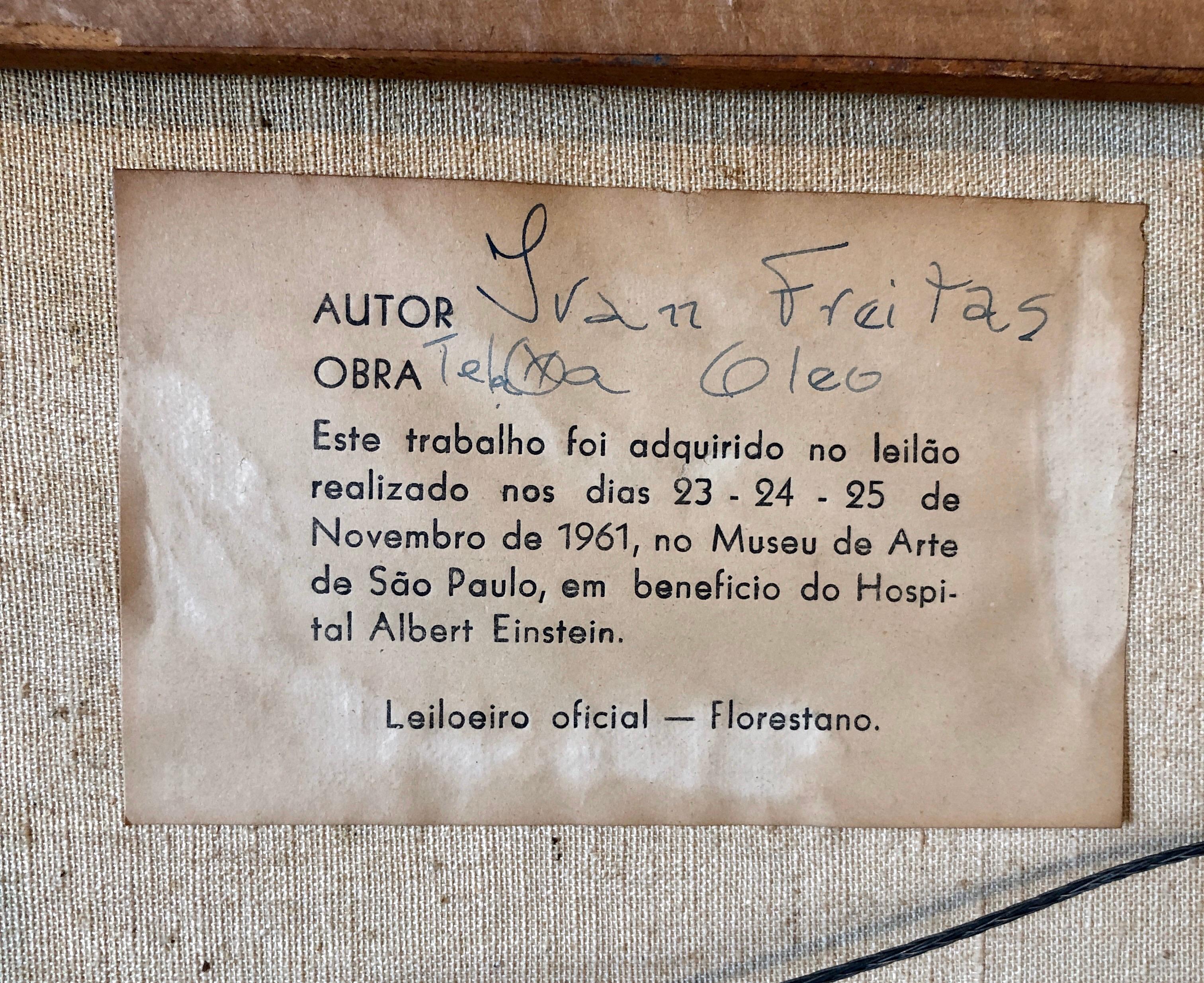 Pintura al Óleo Abstracta Modernista Brasileña Expresionista Latinoamericana Concreta en venta 1