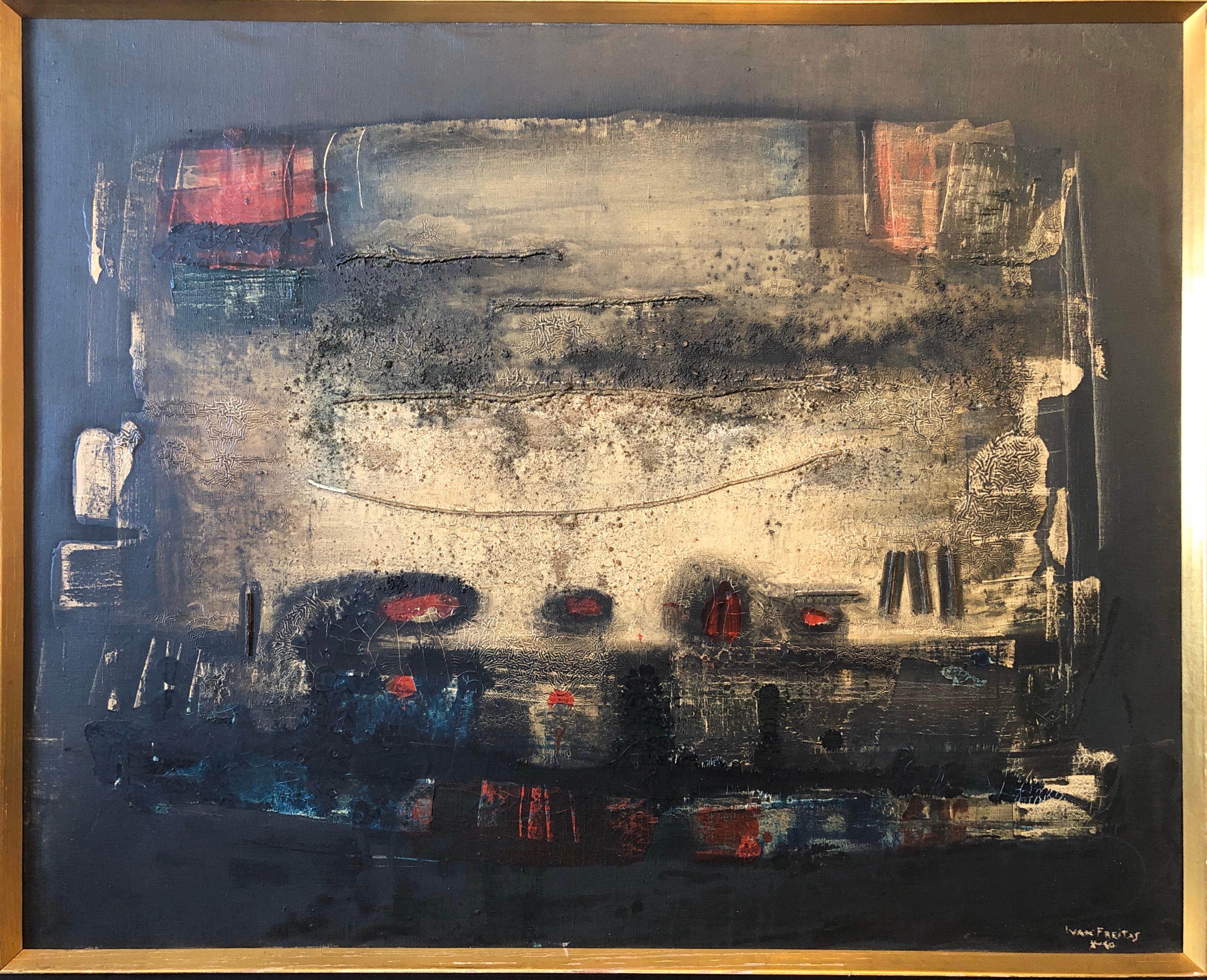 Abstract Painting de Ivan Freitas - Pintura al Óleo Abstracta Modernista Brasileña Expresionista Latinoamericana Concreta
