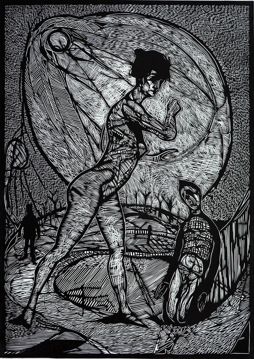 Ivan Gardea (Mexico, 1970)
'Soledad II', 2011
linocut on paper Guarro Biblos 250g.
28.8 x 20.9 in. (73 x 53 cm.)
ID: GAD-102
Unframed