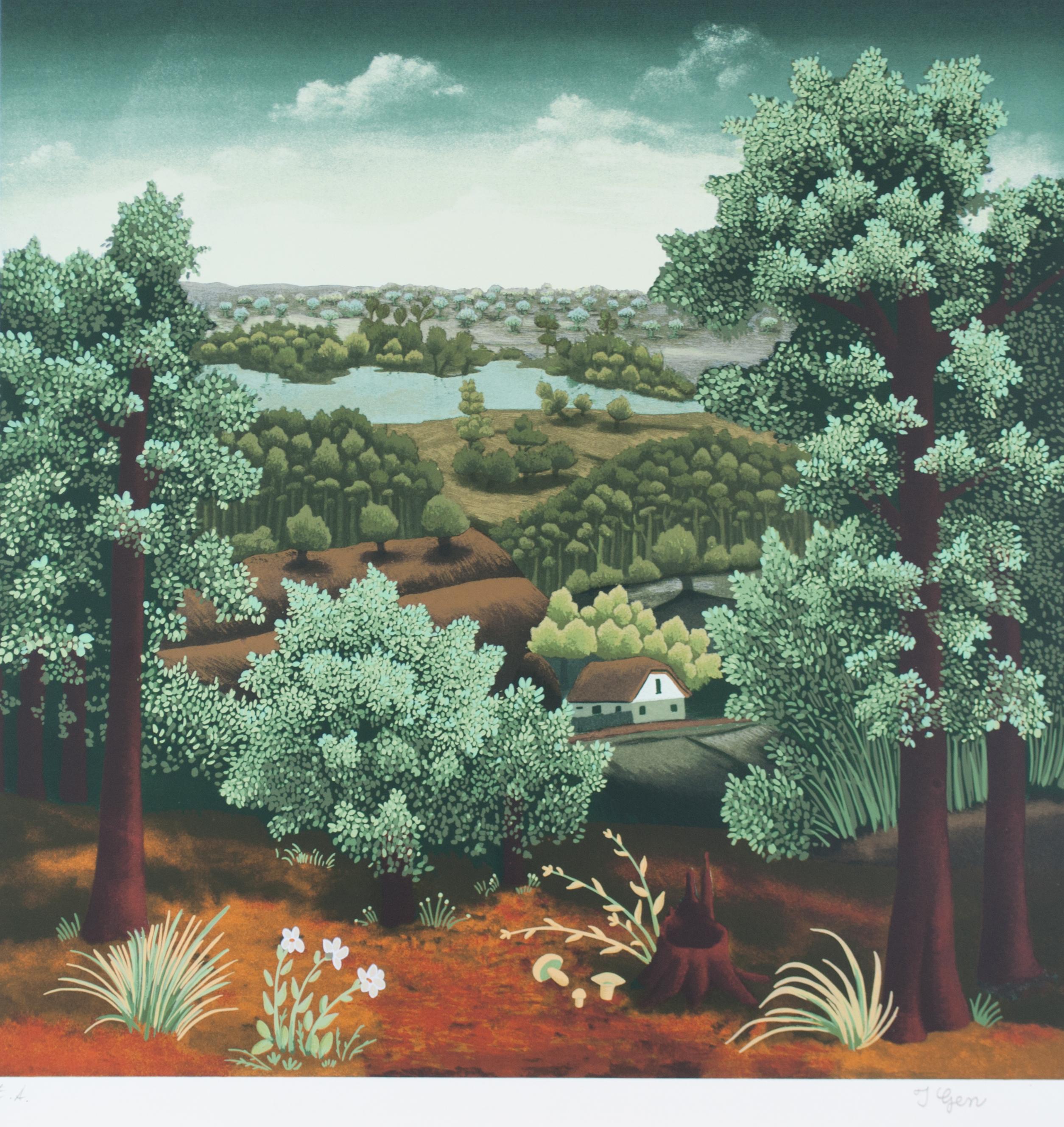 Ivan Generalic Landscape Print - Summer
