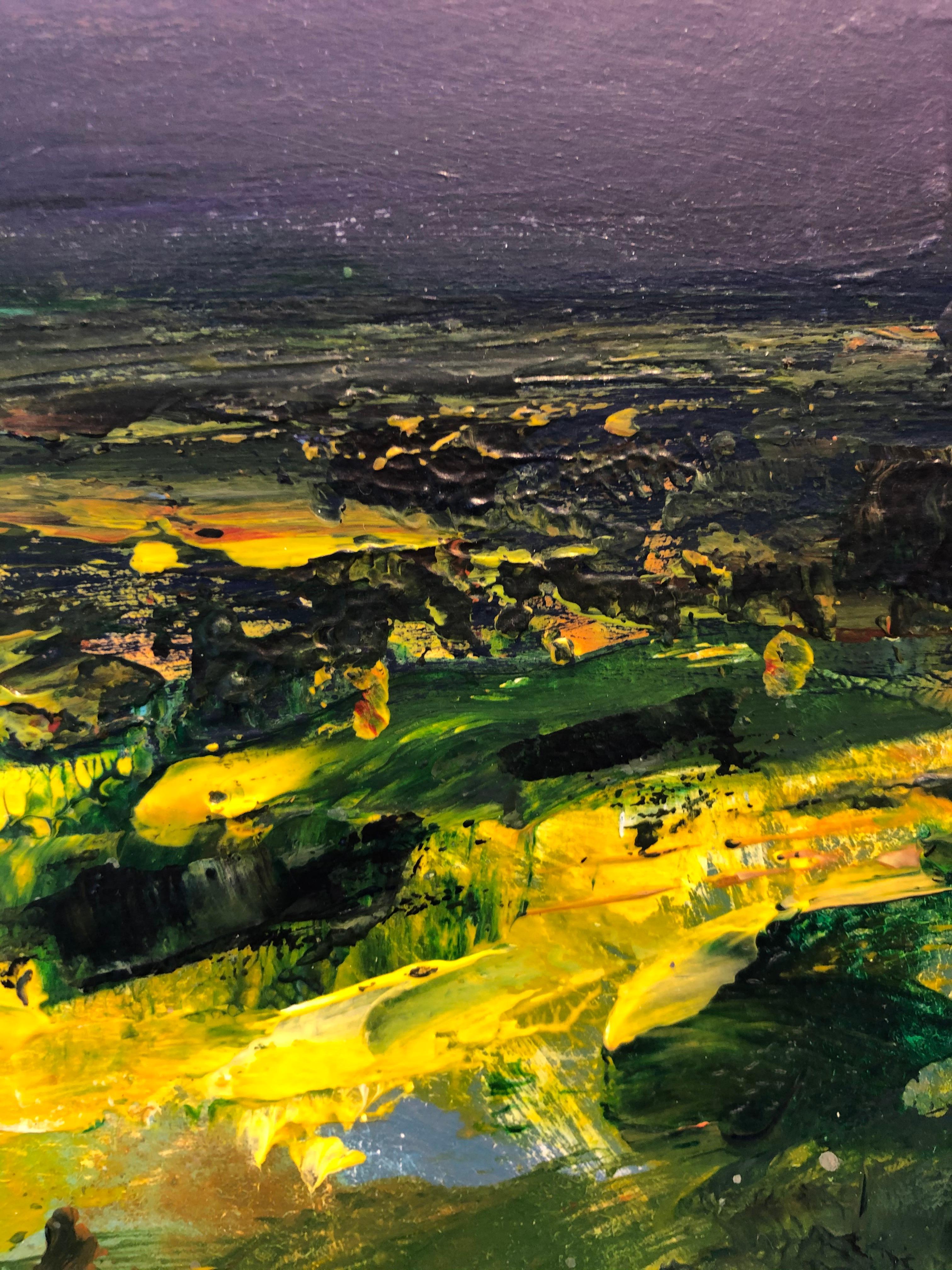 Deep Purple-Original moderne abstrakte Landschaft Ölgemälde-Zeitgenössische Kunst im Angebot 1