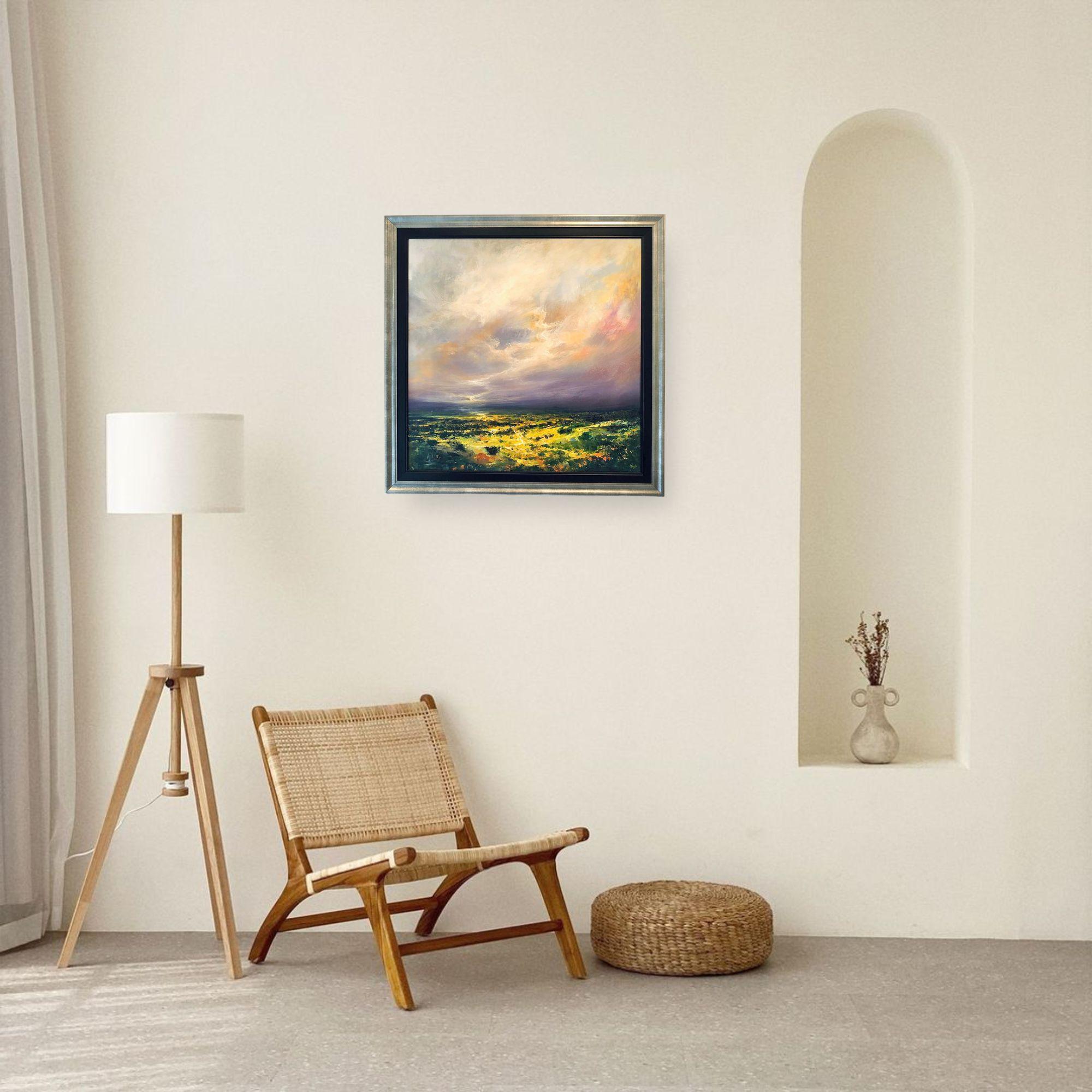 Deep Purple-Original modern abstract landscape oil painting-contemporary Art For Sale 1