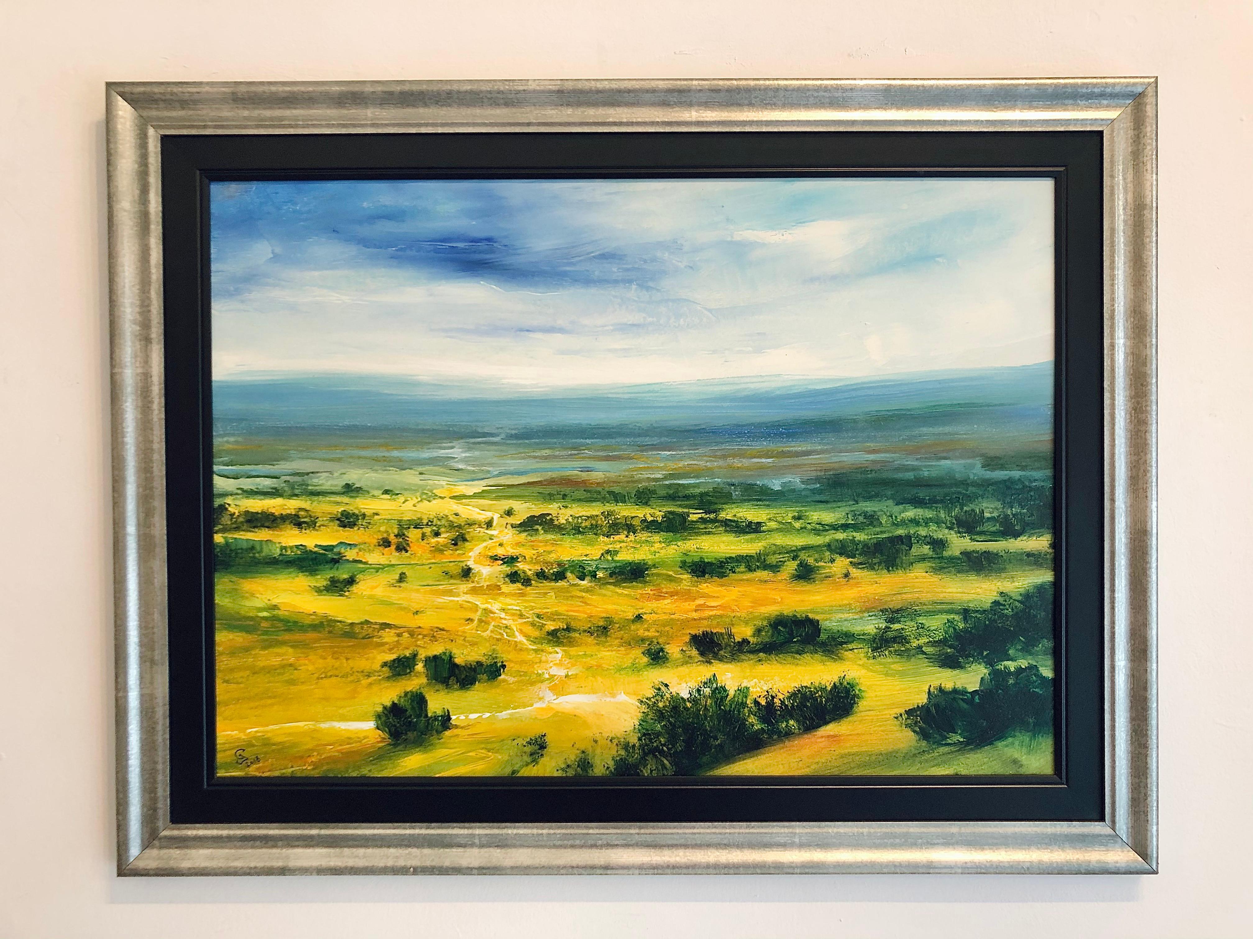 From Somewhere to Nowhere-ORIGINAL abstract landscape PAINTINGS-CONTEMPORARY Art - Painting by Ivan Grozdanovski