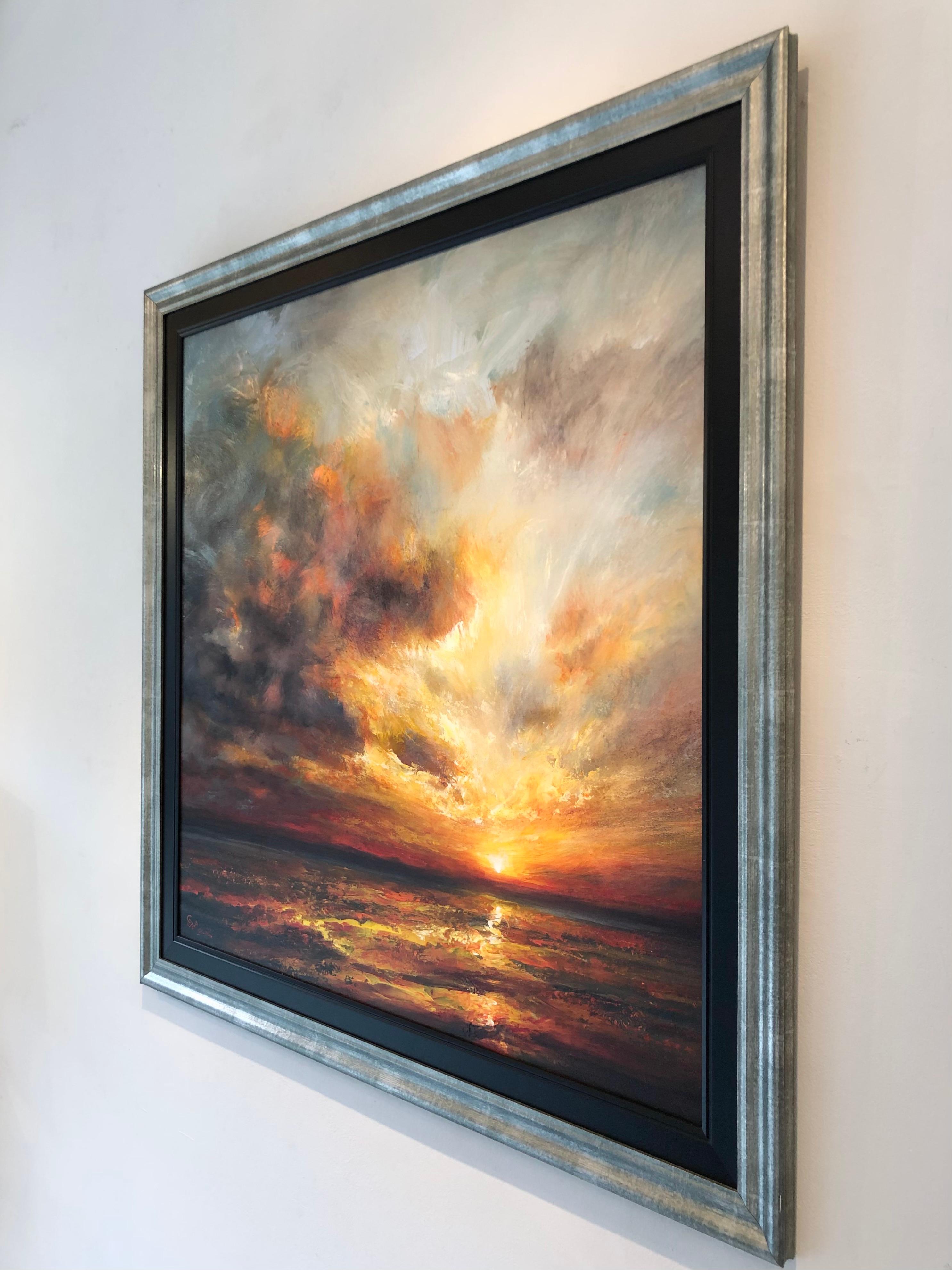 Seize the Moment-Original contemporary  impressionism landscape oil painting-Art - Abstract Expressionist Painting by Ivan Grozdanovski