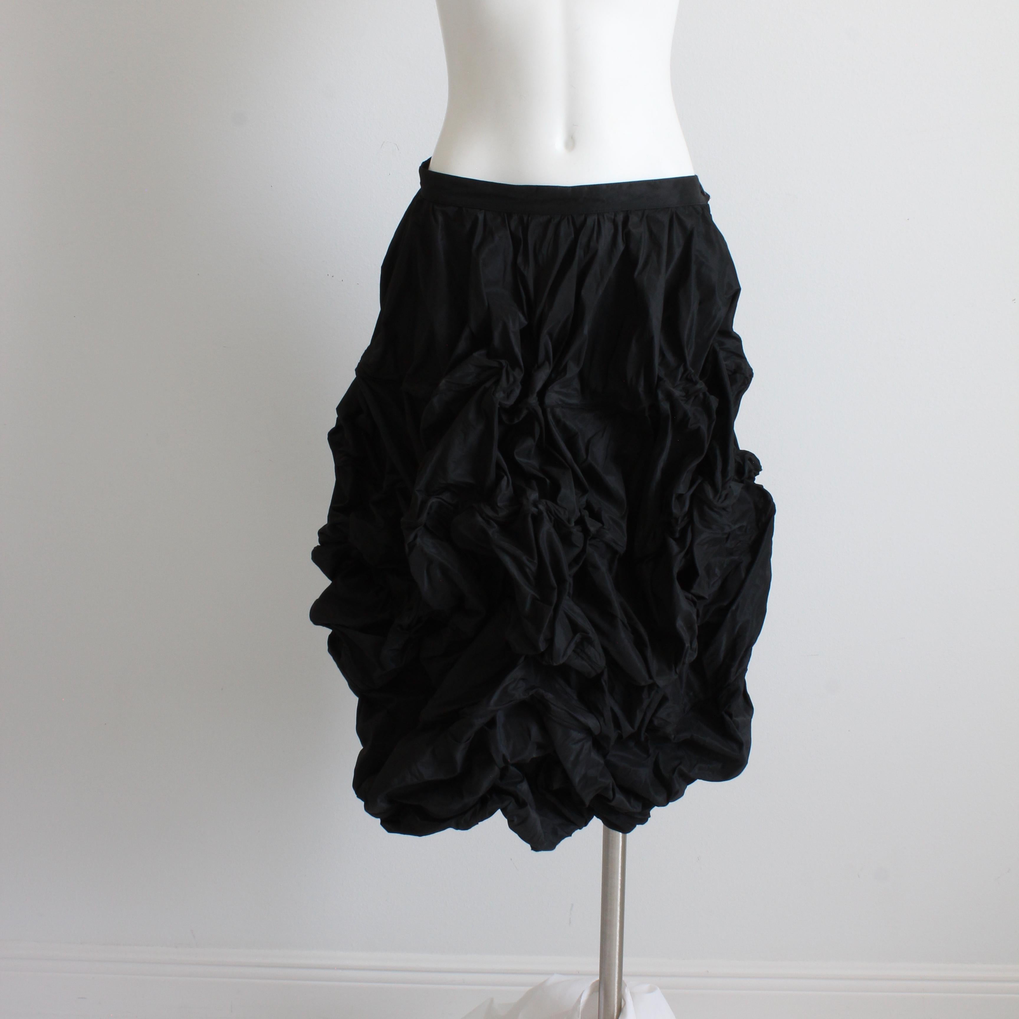 Ivan Grundahl Skirt Wire Frame Black Microfiber Modernist Sculptural Sz 40 For Sale 4