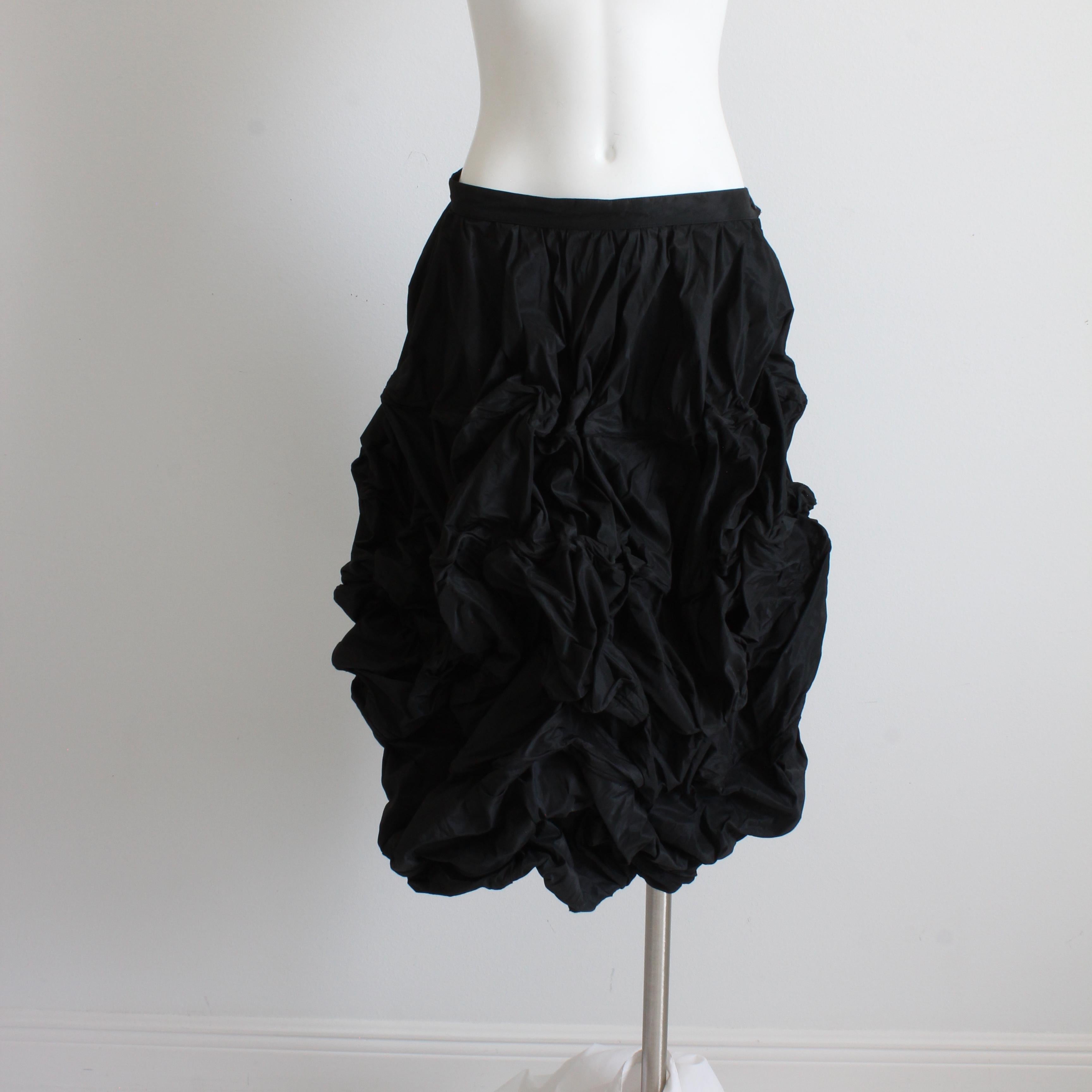 Ivan Grundahl Skirt Wire Frame Black Microfiber Modernist Sculptural Sz 40 4
