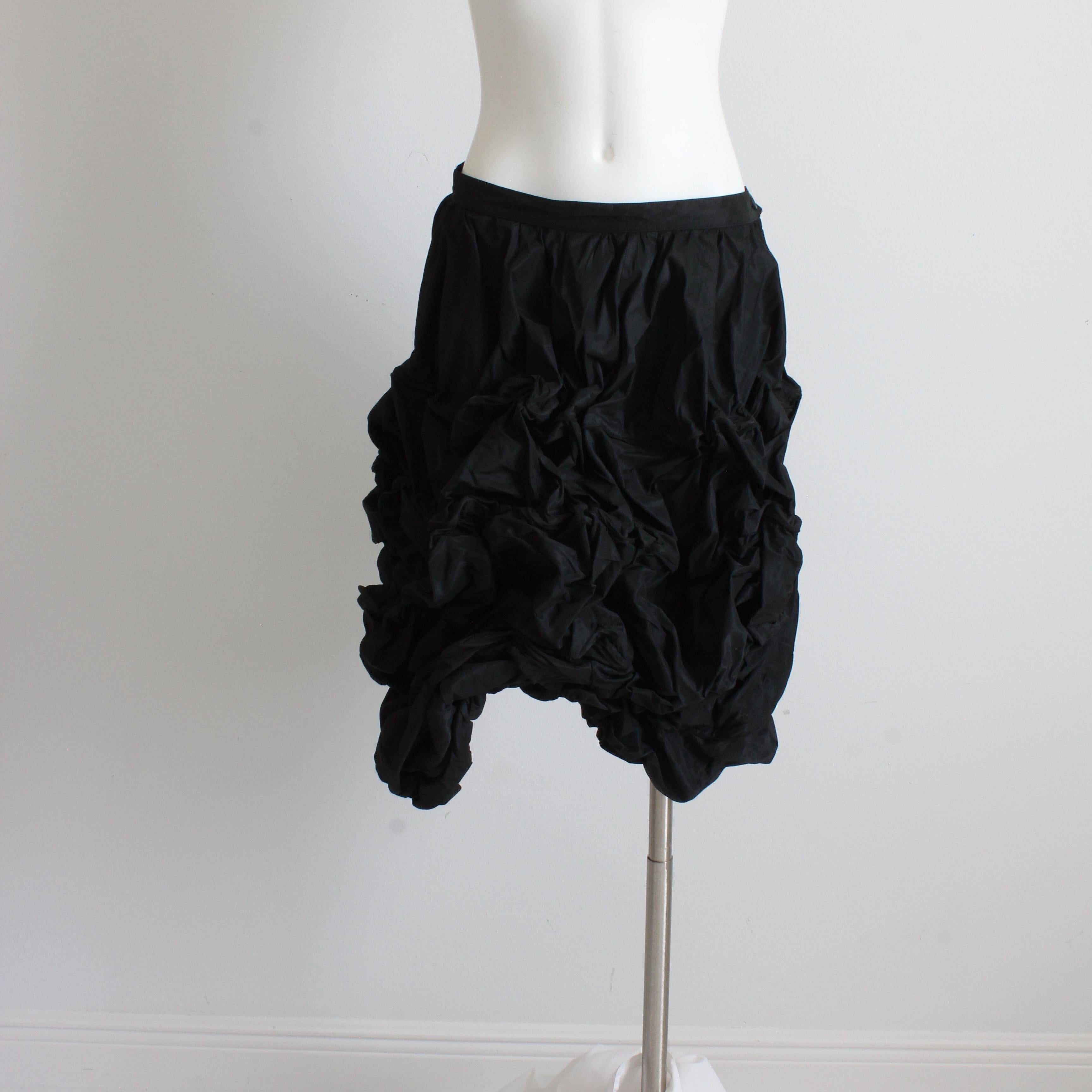 Ivan Grundahl Skirt Wire Frame Black Microfiber Modernist Sculptural Sz 40 For Sale 5