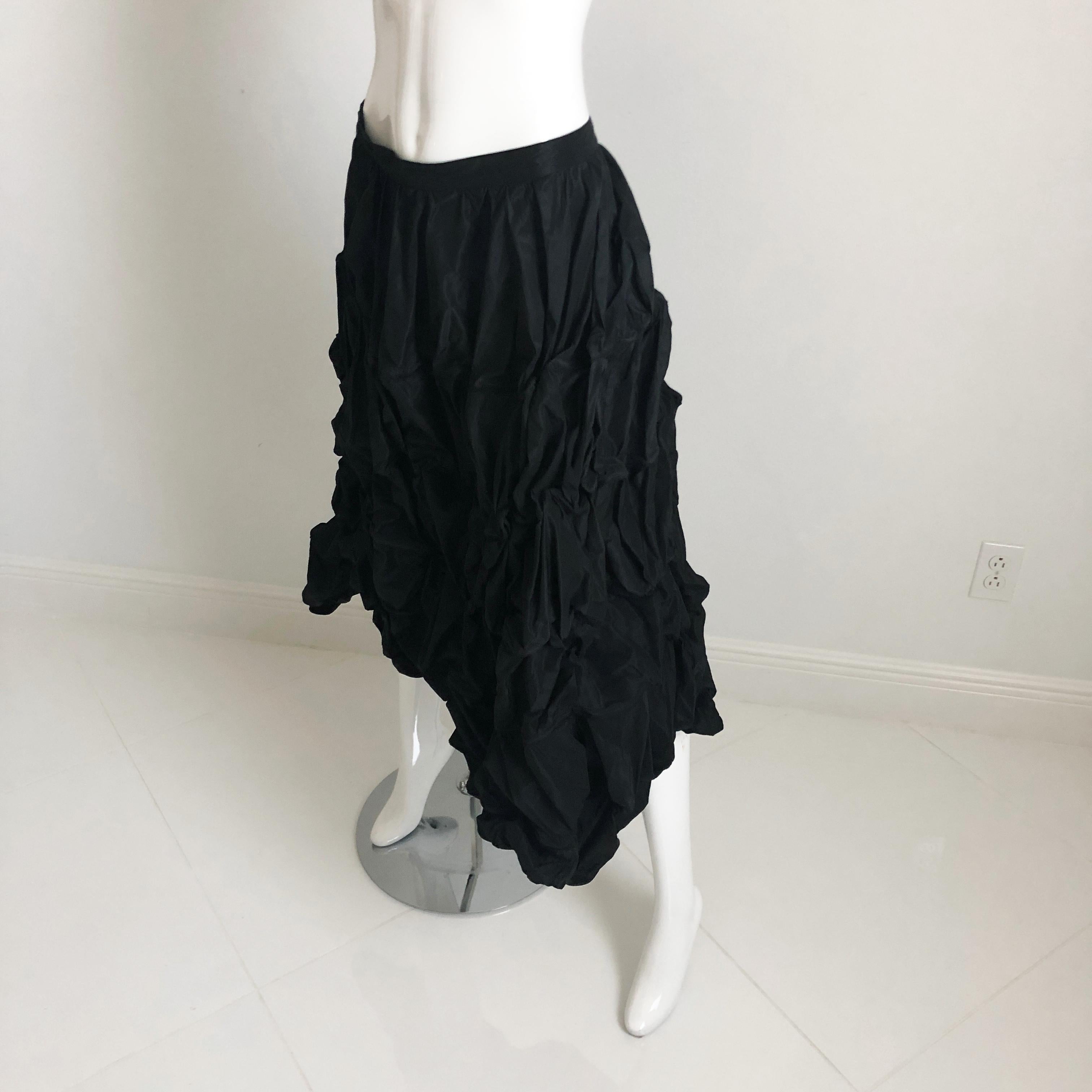 Ivan Grundahl Skirt Wire Frame Black Microfiber Modernist Sculptural Sz 40 For Sale 8