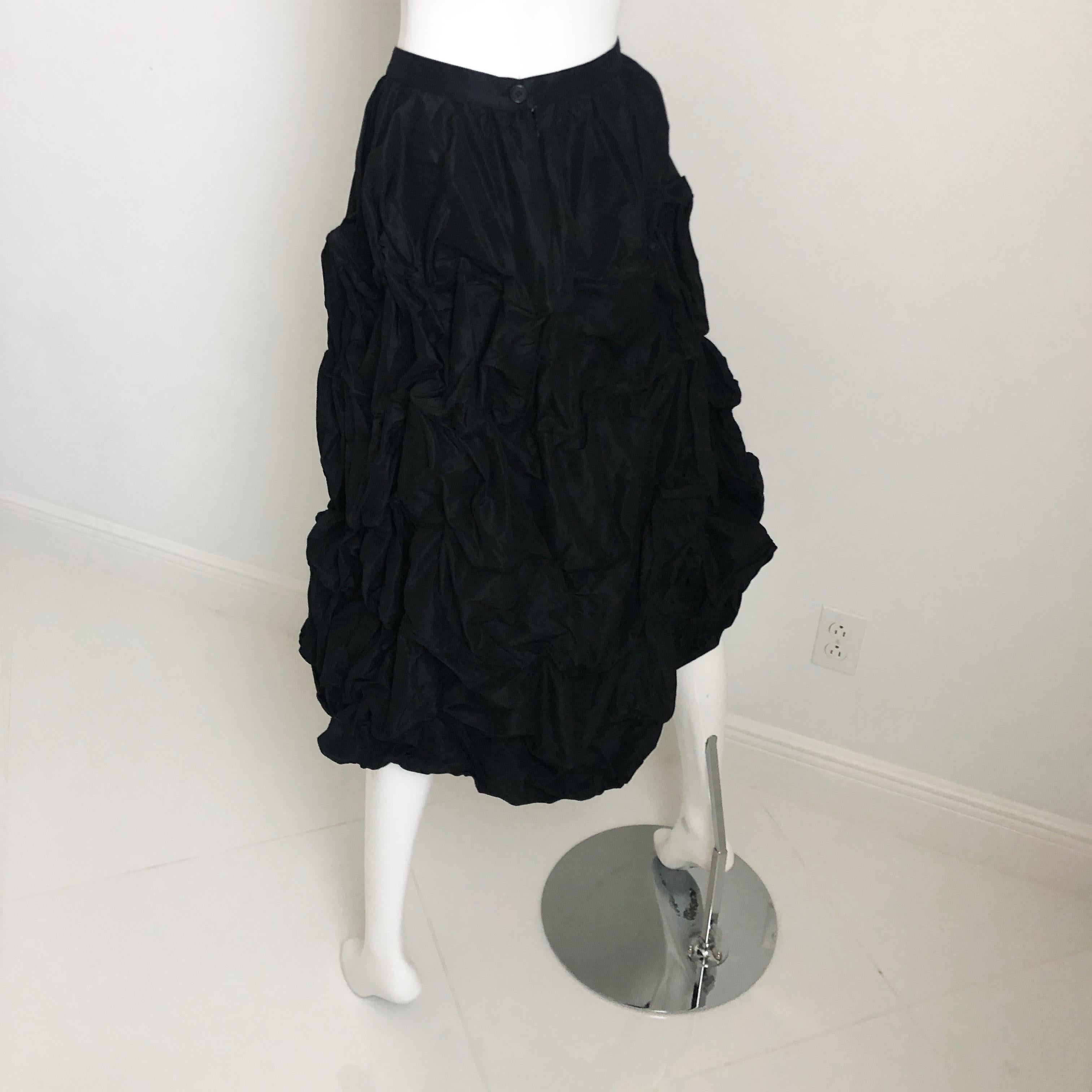 Ivan Grundahl Skirt Wire Frame Black Microfiber Modernist Sculptural Sz 40 For Sale 9