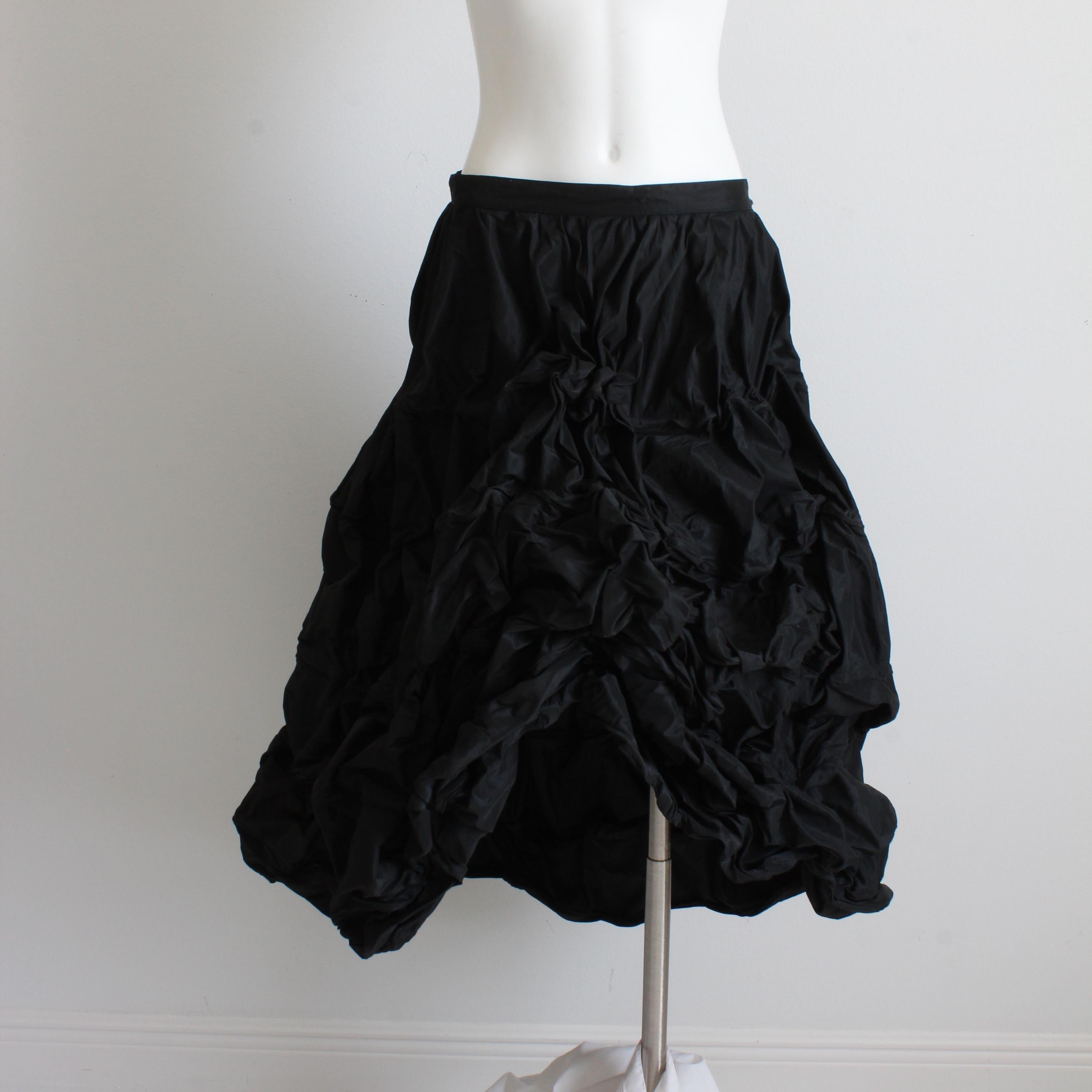 Ivan Grundahl Skirt Wire Frame Black Microfiber Modernist Sculptural Sz 40 For Sale 3