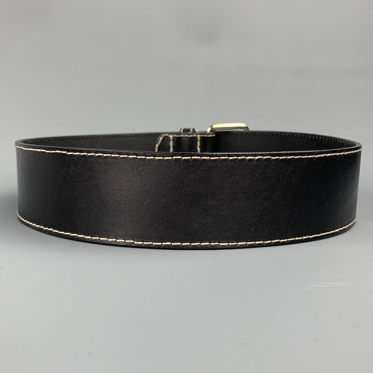 Ivan Grundahl Dark Brown Leather Oversized Belt Sz 08 IVAN GRUNDAHL Waist Size 31 Black Leather Belt at 1stDibs main image 3