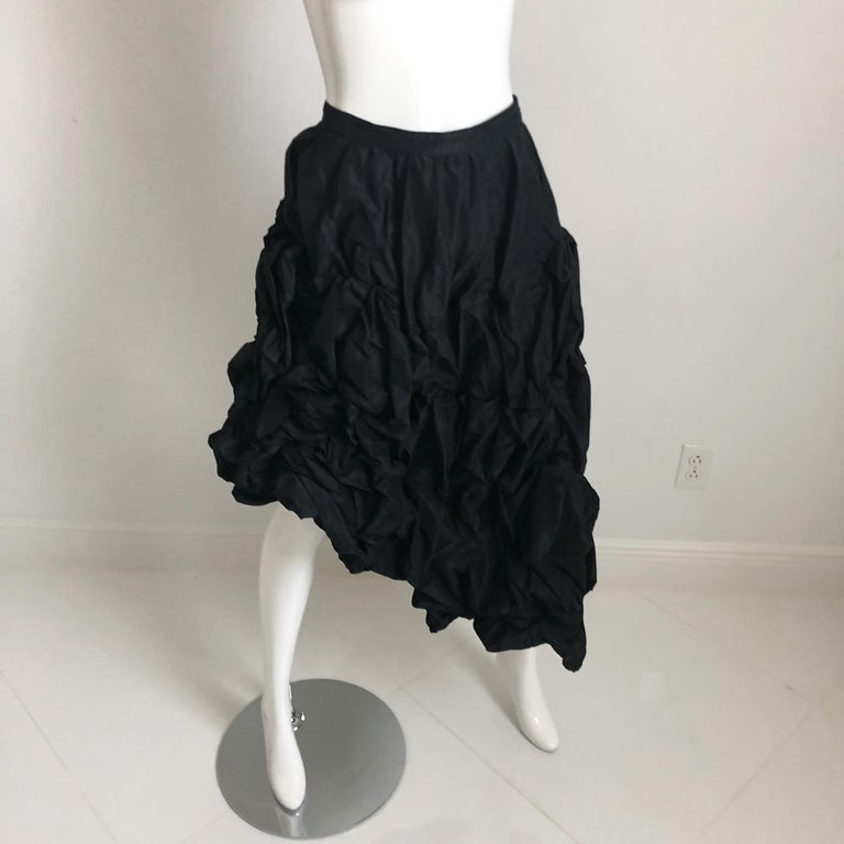 Ivan Grundahl Wire Frame Skirt Black Modernist Sculptural Sz 40 For Sale at | ivan grundahl skirt