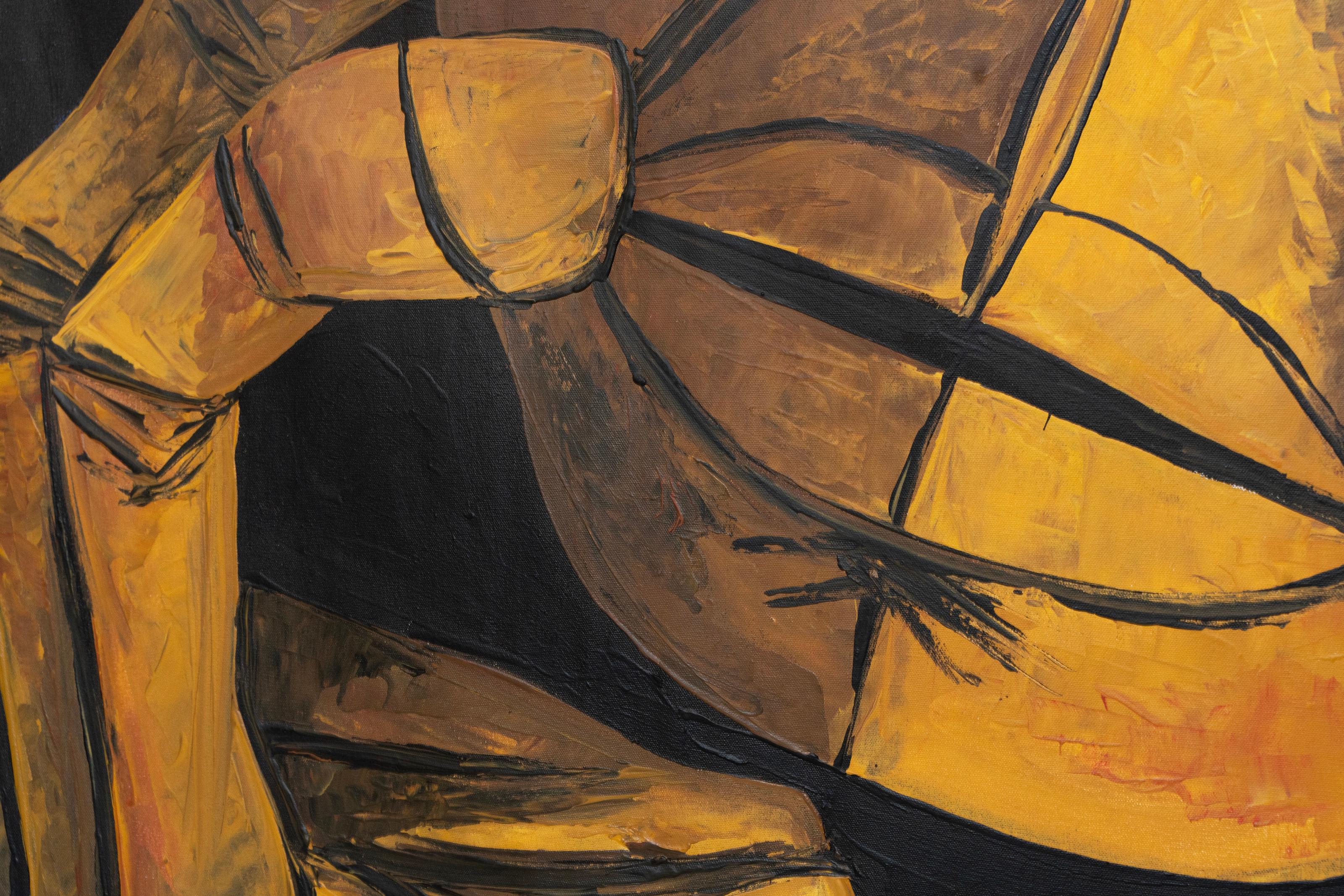 Meditacion Kowa, Acrilico Surrealista sobre Lienzo por Ivan Guayasamin en venta 2