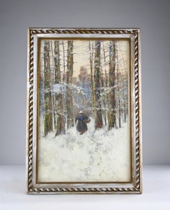 Ivan Ivanovitch Kowalski (1839-1937), Woman in Snowy Forest, France 1907