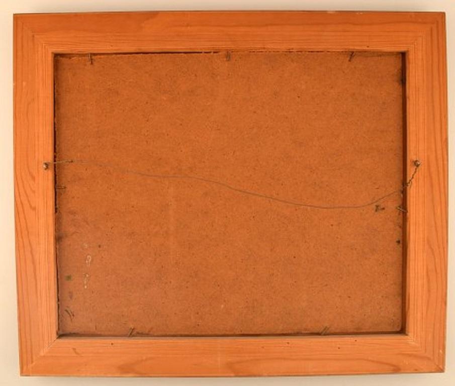 Altro Ivan Jordell Svezia, Olio su tavola, Paesaggio modernista, metà del XX secolo in vendita