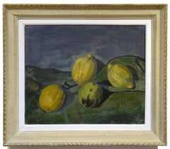 Les Citrons, Still Life with Lemons, Post-Impressionist, Oil on board