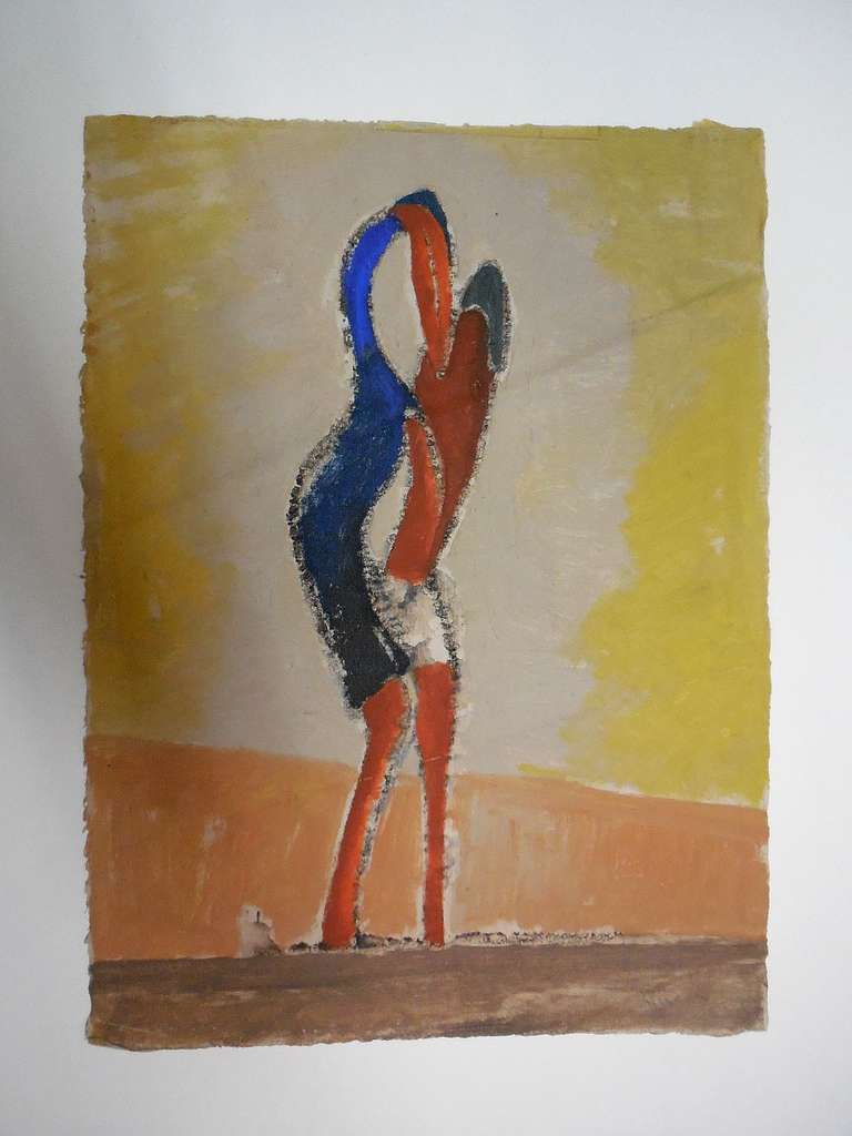 Costruttivista o futurista  pittura a guazzo
