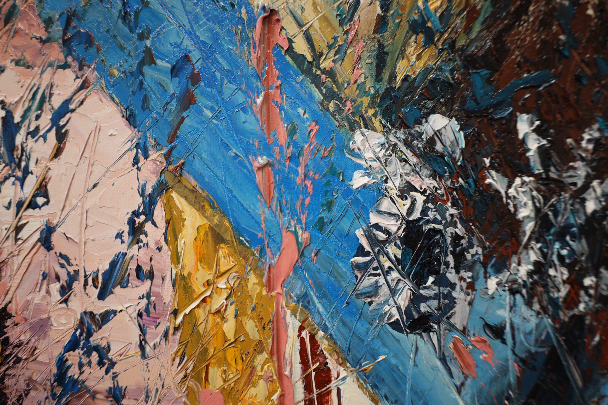 Die Vielfalt steigt über uns empor (Blau), Abstract Painting, von Ivan Madrigal