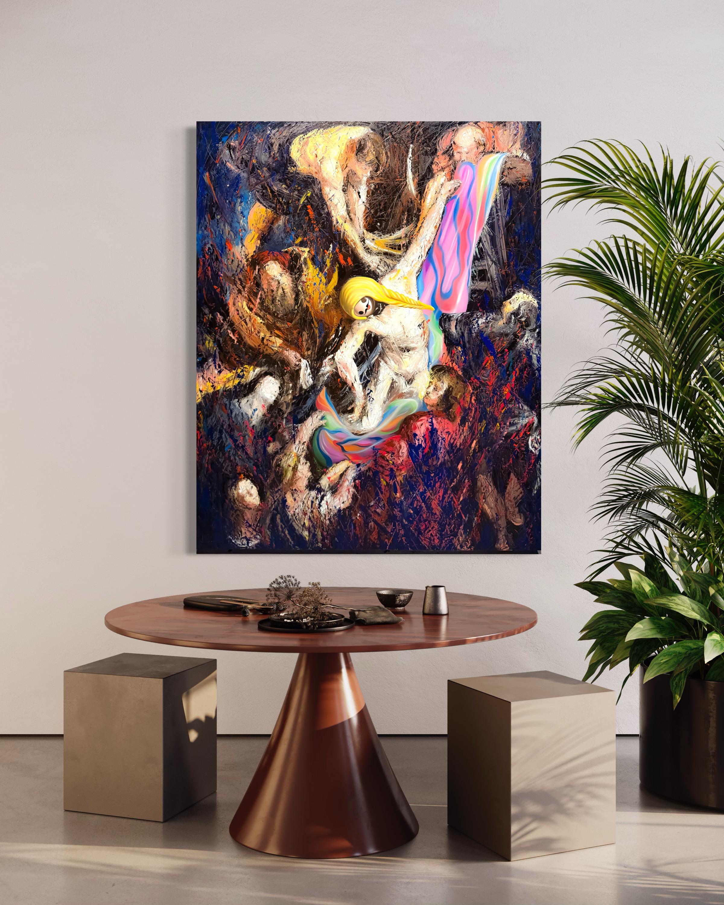 Demonios del ego vs Ser espiritual - Painting de Ivan Madrigal