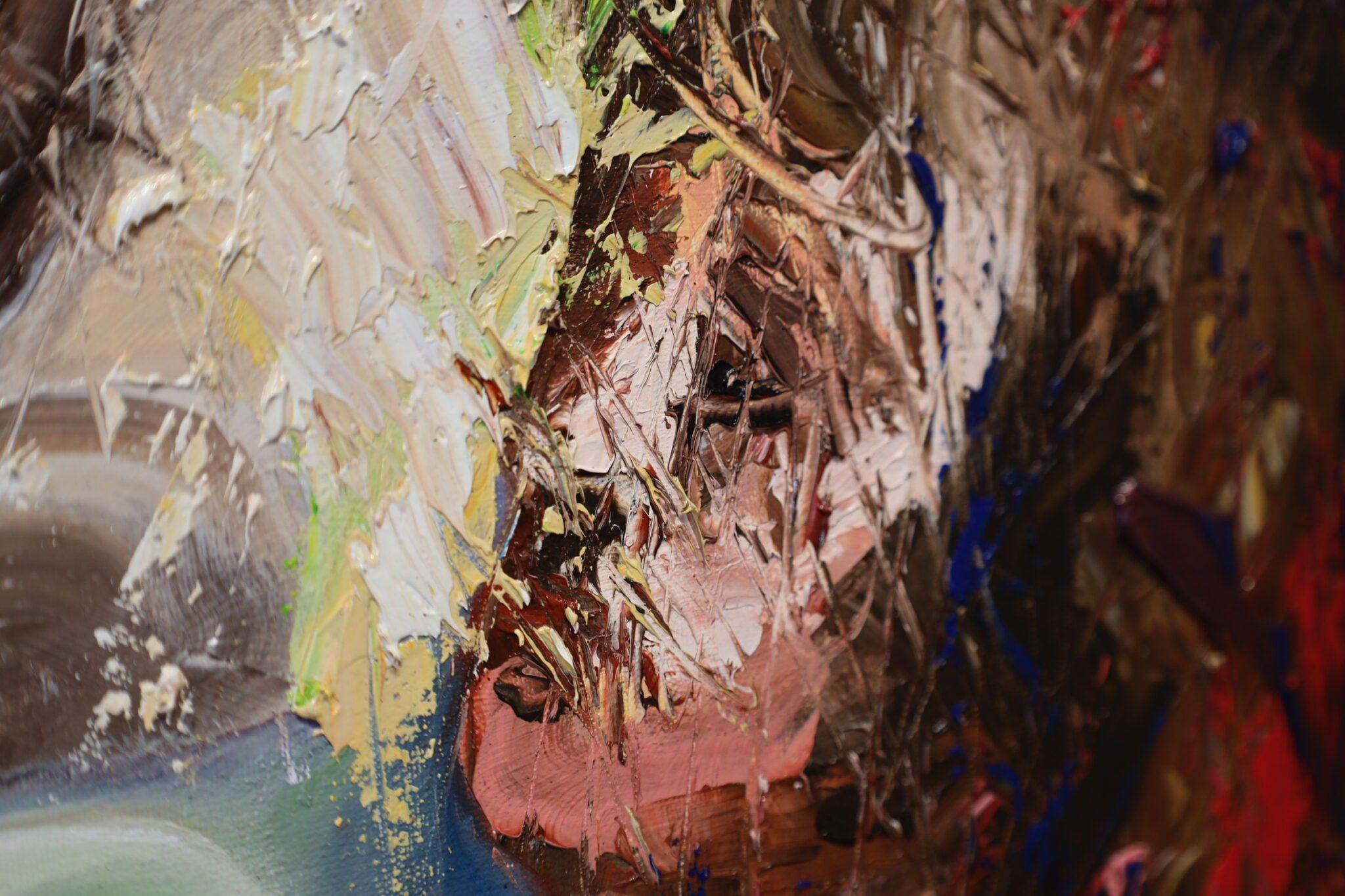 Dios es Diversidad - Abstract Painting Negro de Ivan Madrigal