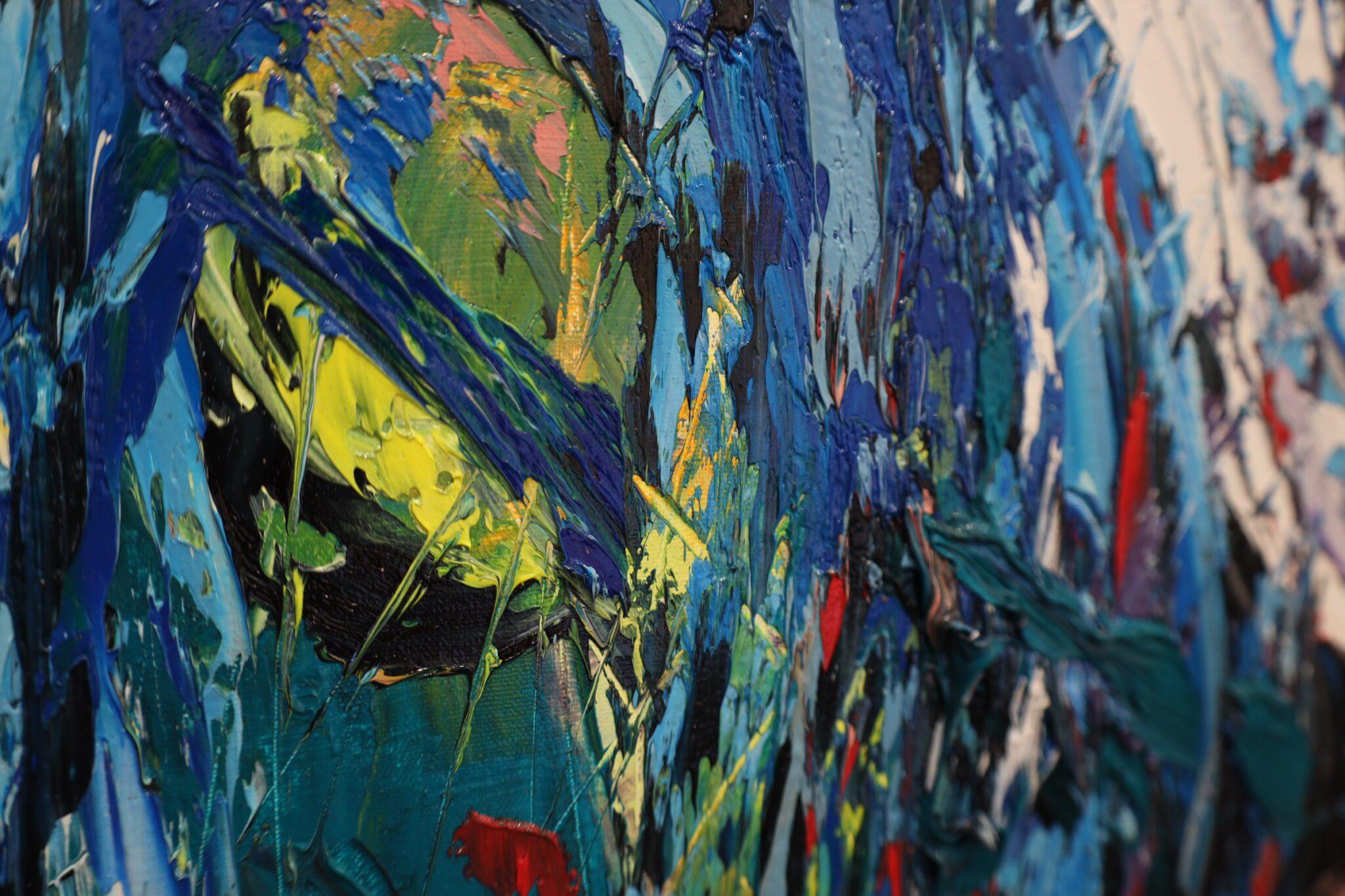 I'm Comfortable (Blau), Abstract Painting, von Ivan Madrigal