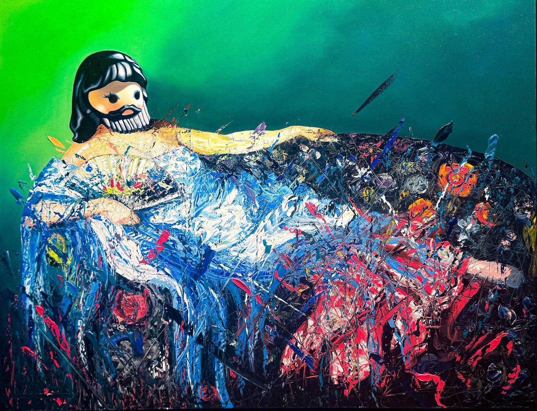 Ivan Madrigal Abstract Painting – I'm Comfortable