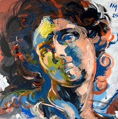 Used Angel Face VI - Colorful Painting Inspired by Bernini's Angel Sculpture