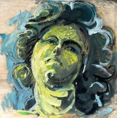 Angel Face VII - Painting Inspired by Bernini's Angel Sculptures in Rome