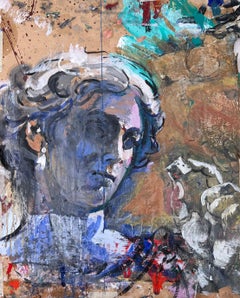 Angel with Die- Colorful Painting of Bernini's Angel Sculptures in Rome