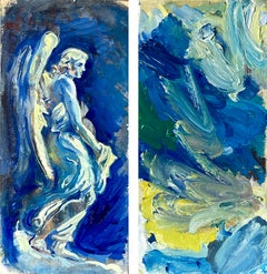 Angel with Garment and Dice (diptych) - Inspired by Bernini's Sculptures in Rome